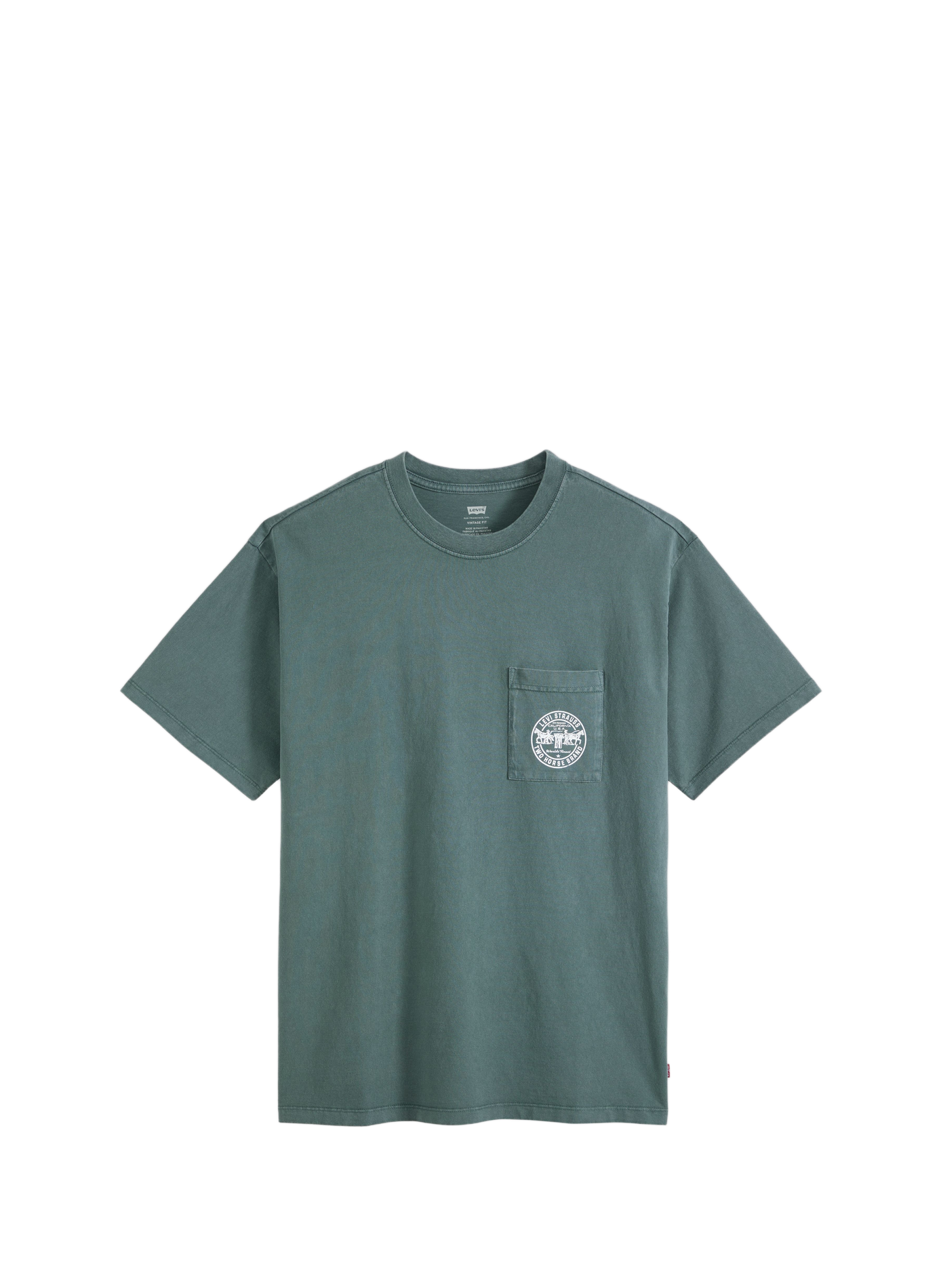 Straight fit round neck printed cotton T-shirt LEVI'S Blue