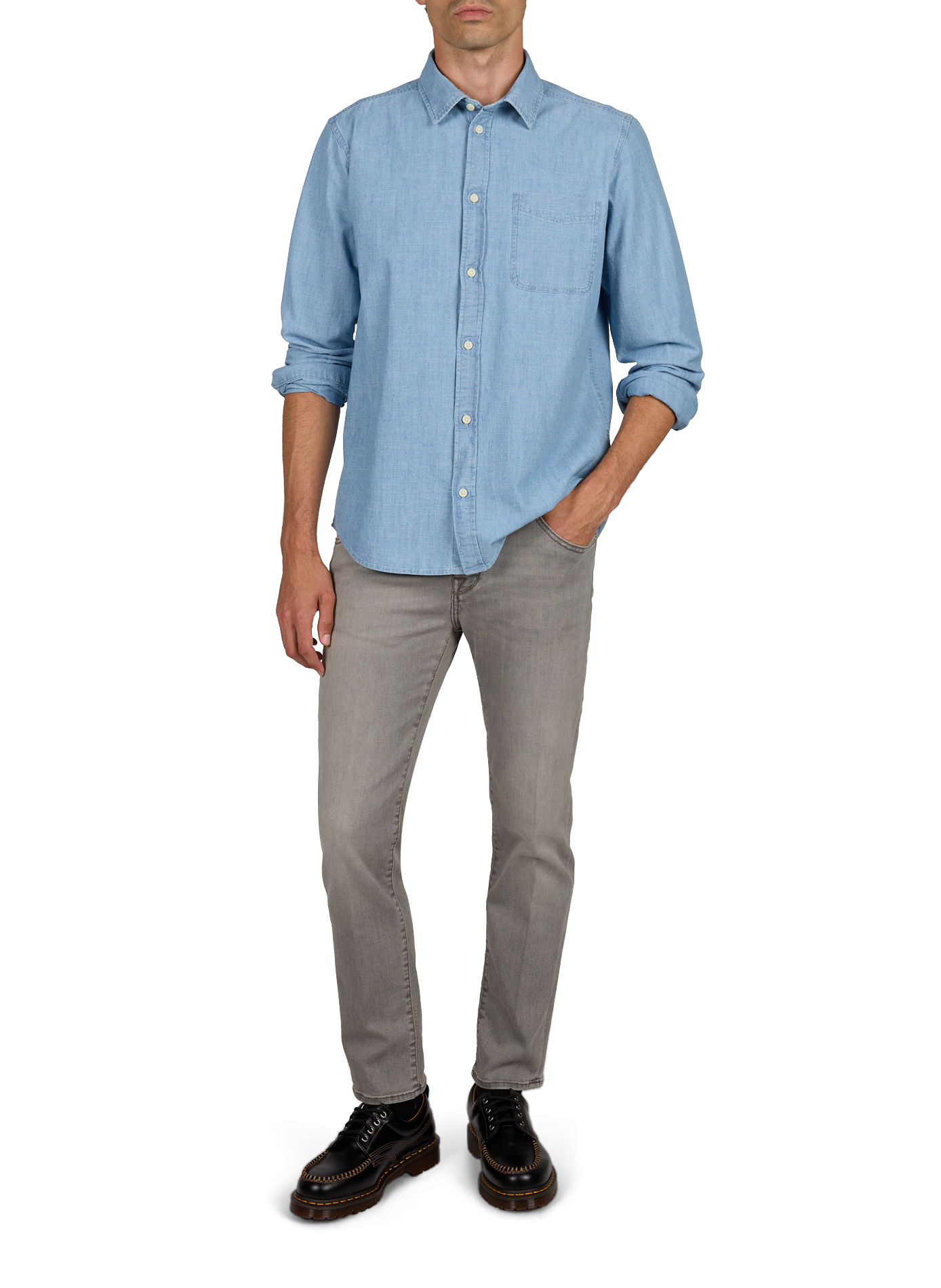 Katoenen overhemd LES DEUX Blauw