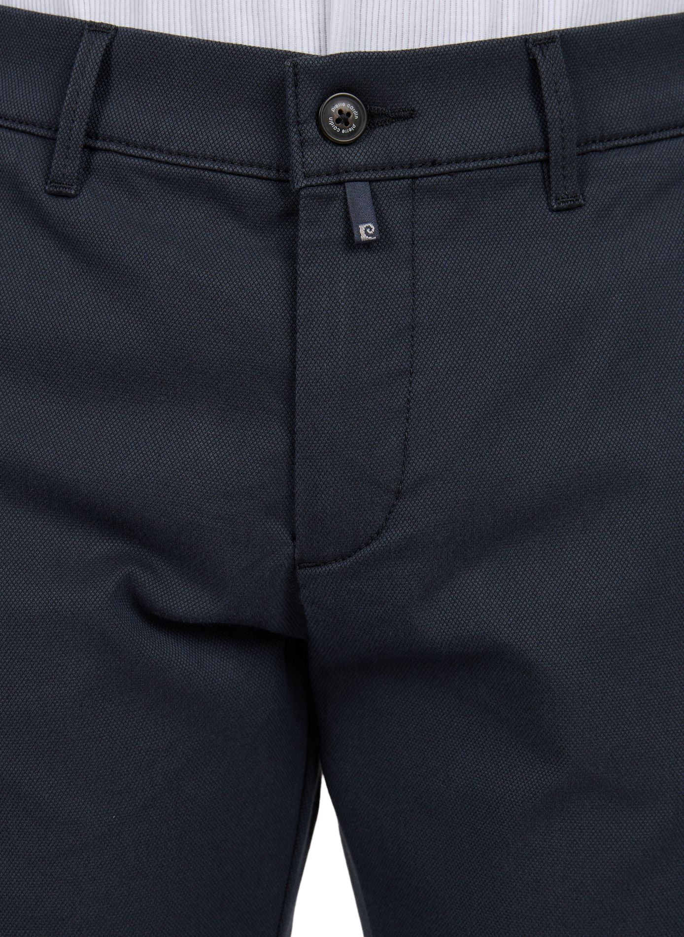 Tapered cotton blend trousers PIERRE CARDIN Blue