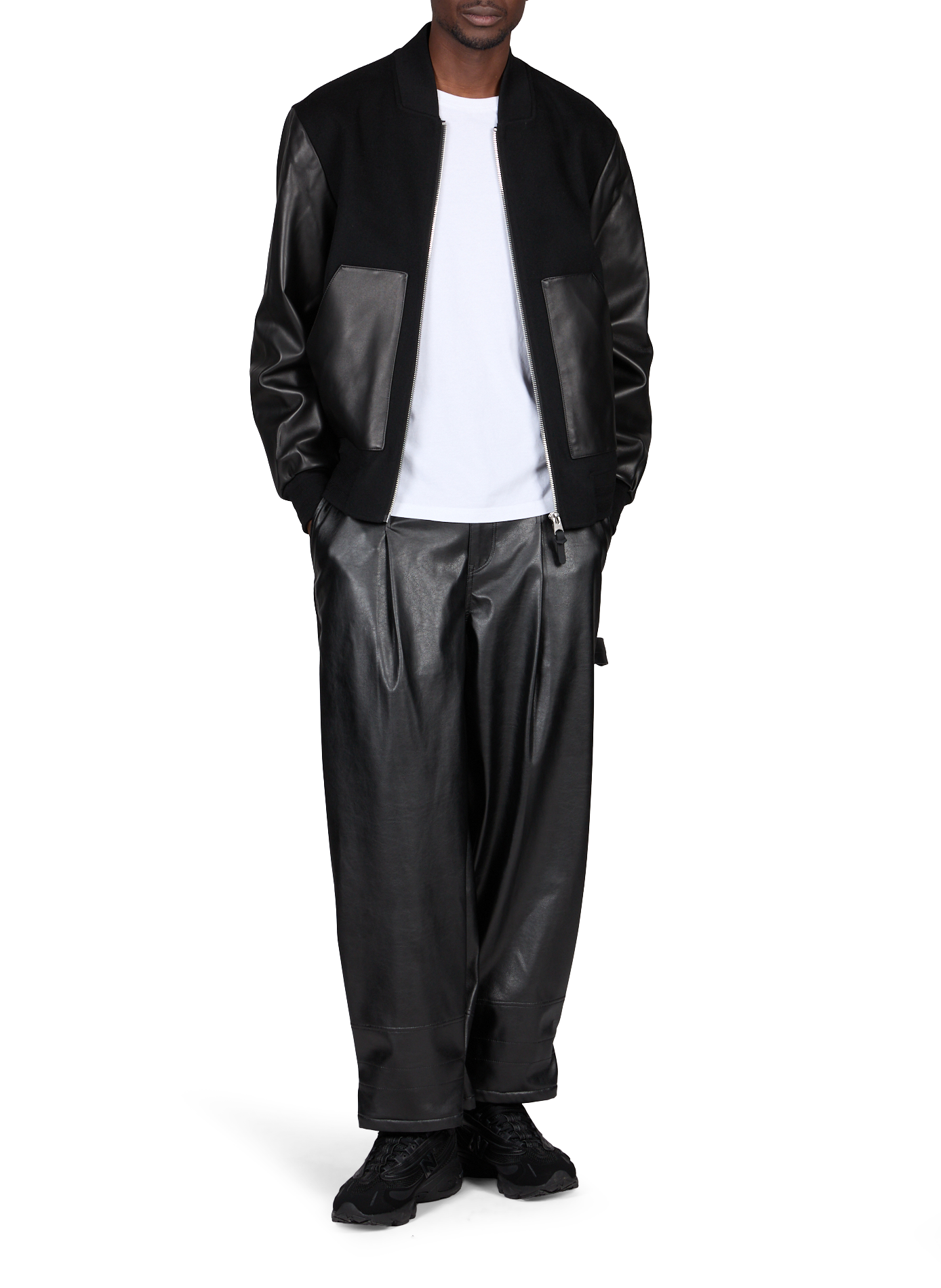 Round neck straight zip-up jacket MACKAGE Black