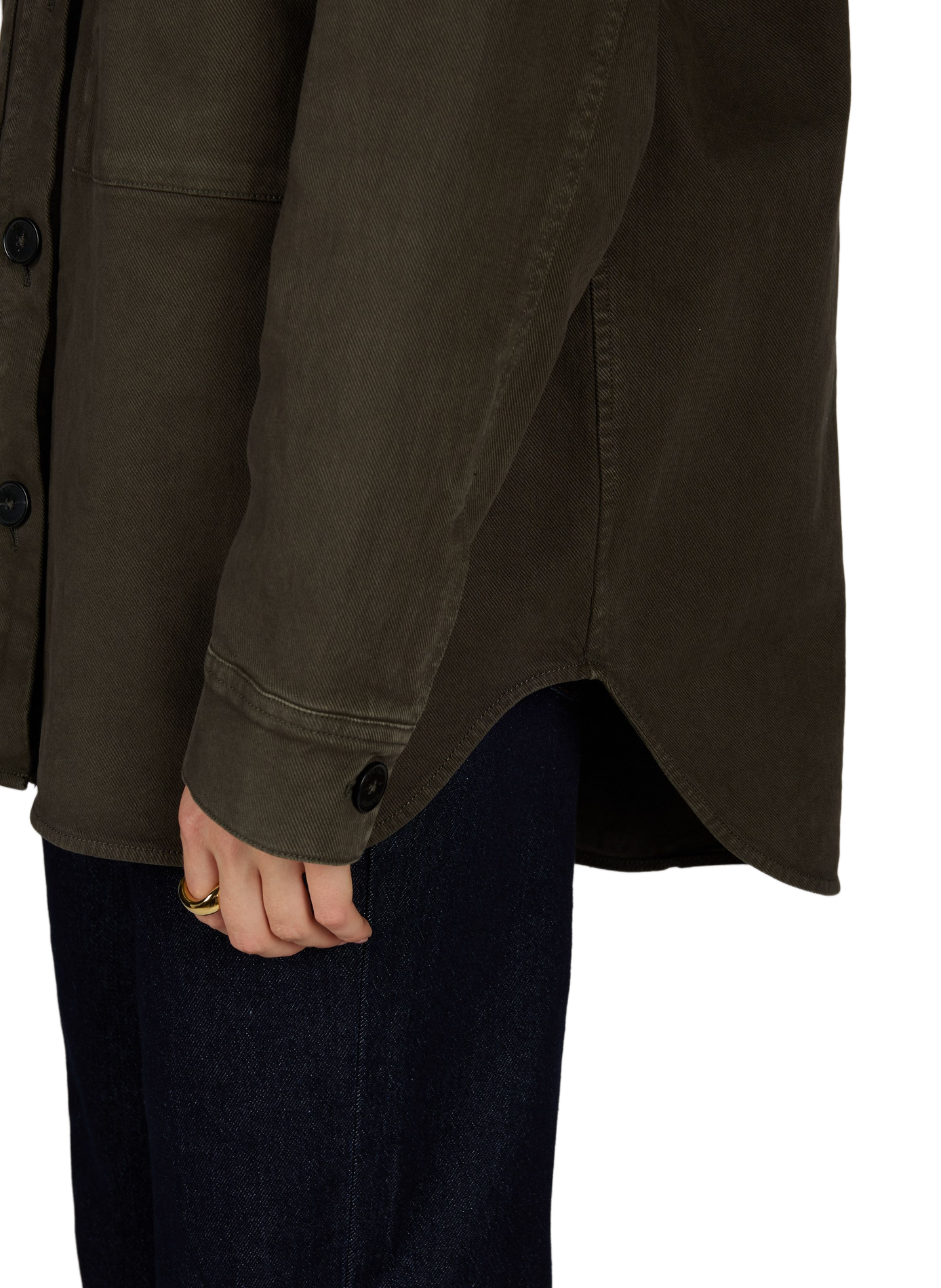 Oversized tailored cotton jacket CLOSED Green