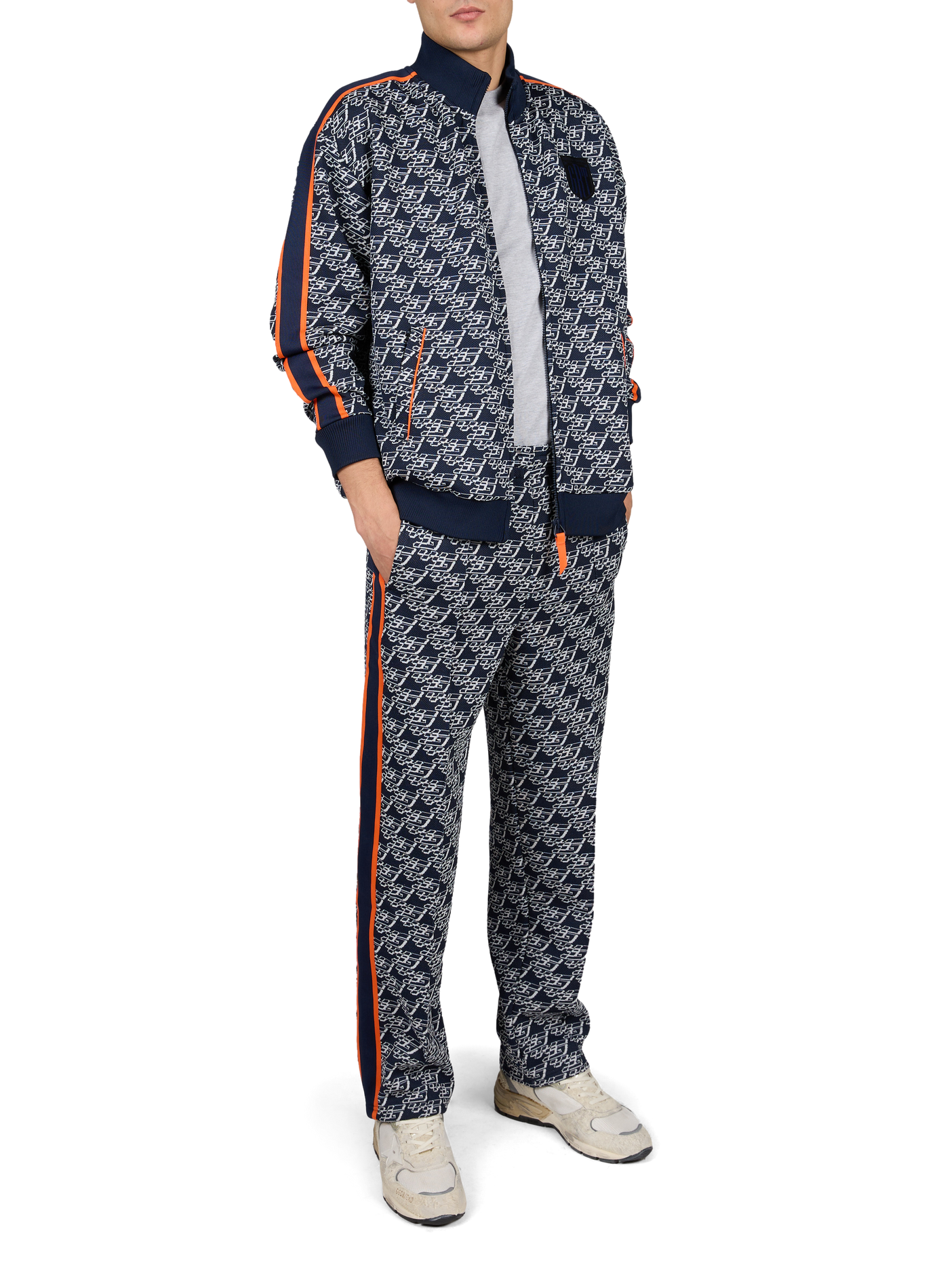 Jadden muts met logo in ribgebreide stof GERTRUDE Blauw