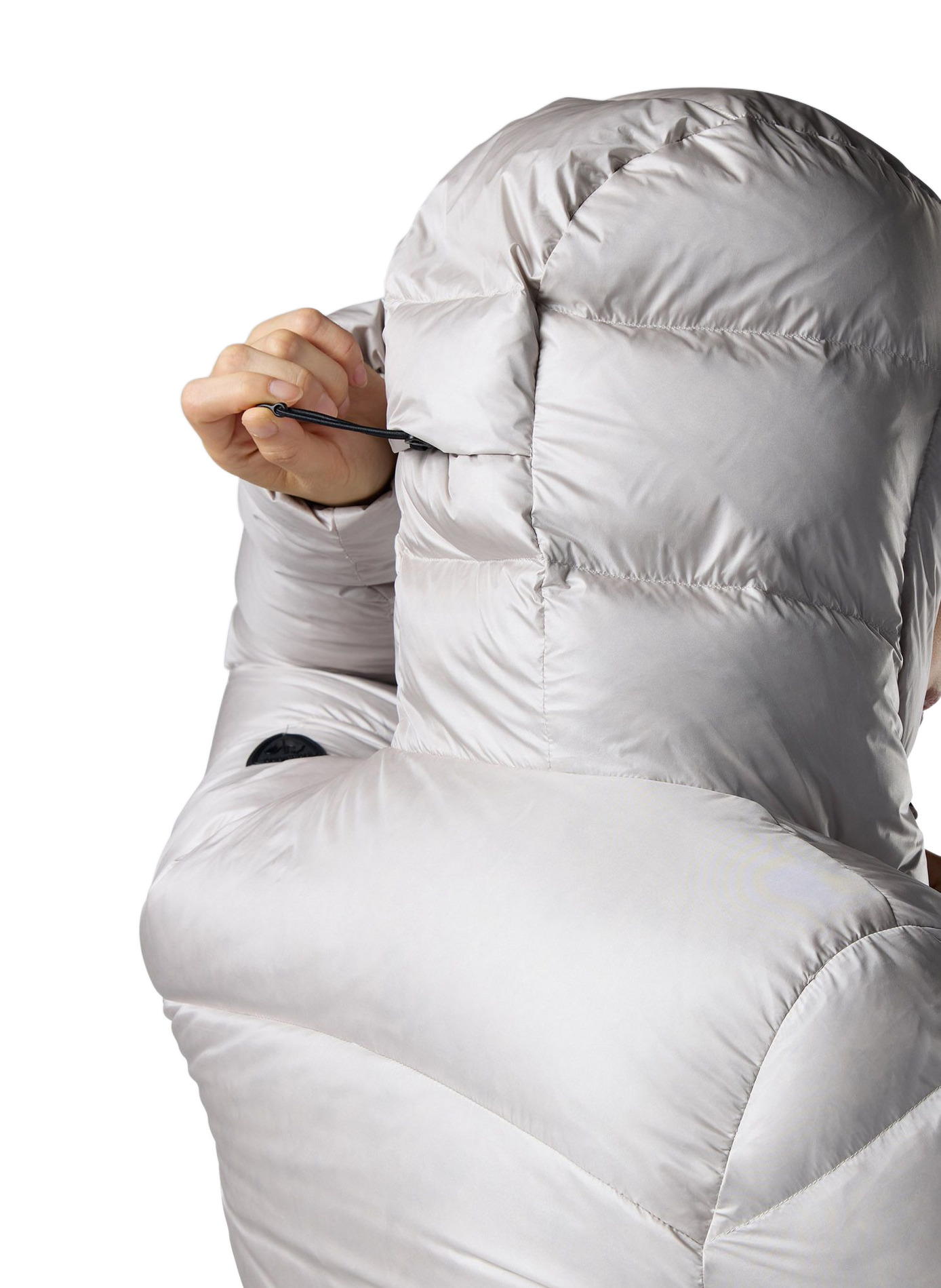 Gerade geschnittener Parka mit Kapuze und Gürtel ROSSIGNOL Grau