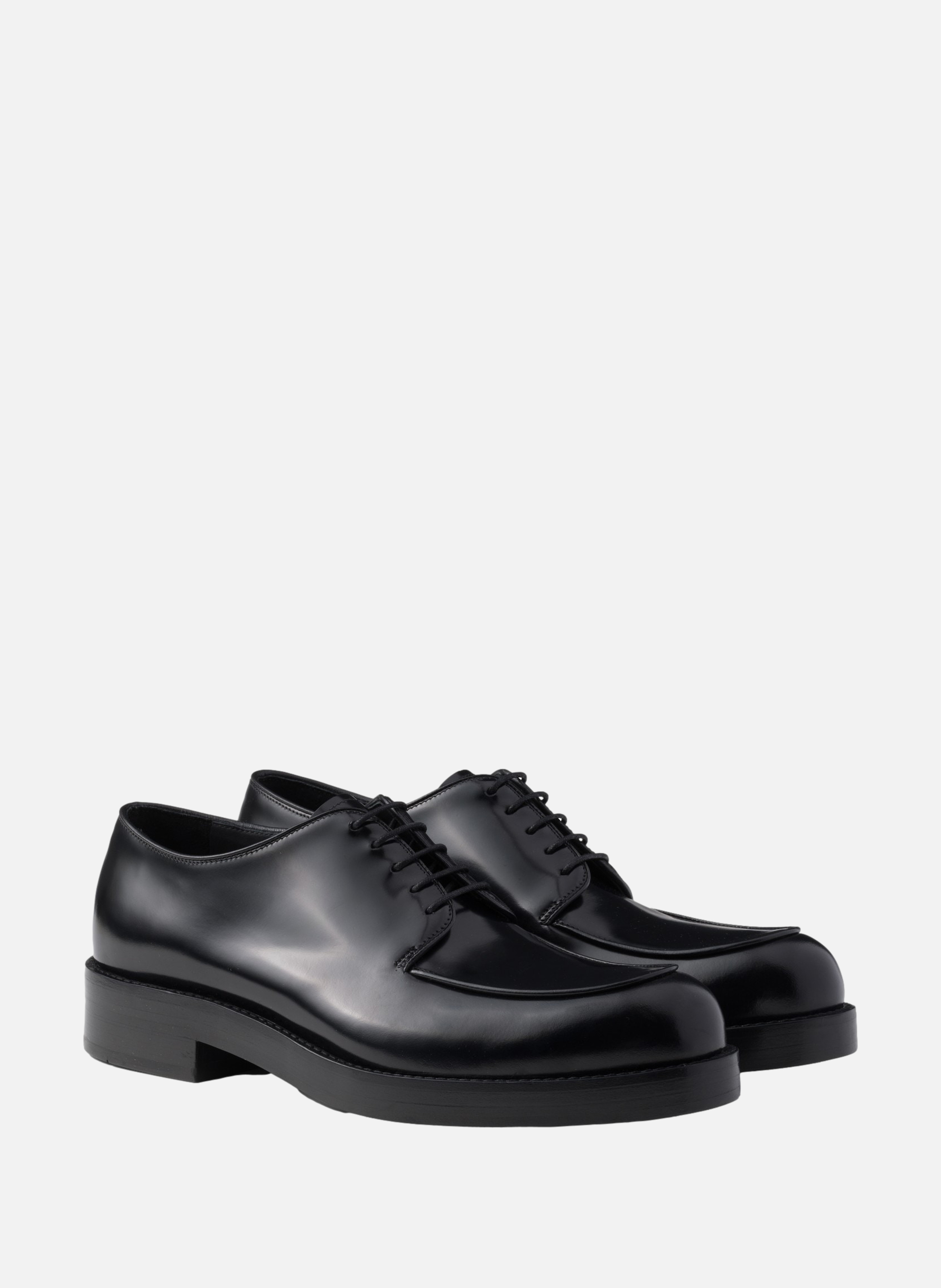 Derbies en cuir brossé PRADA Noir