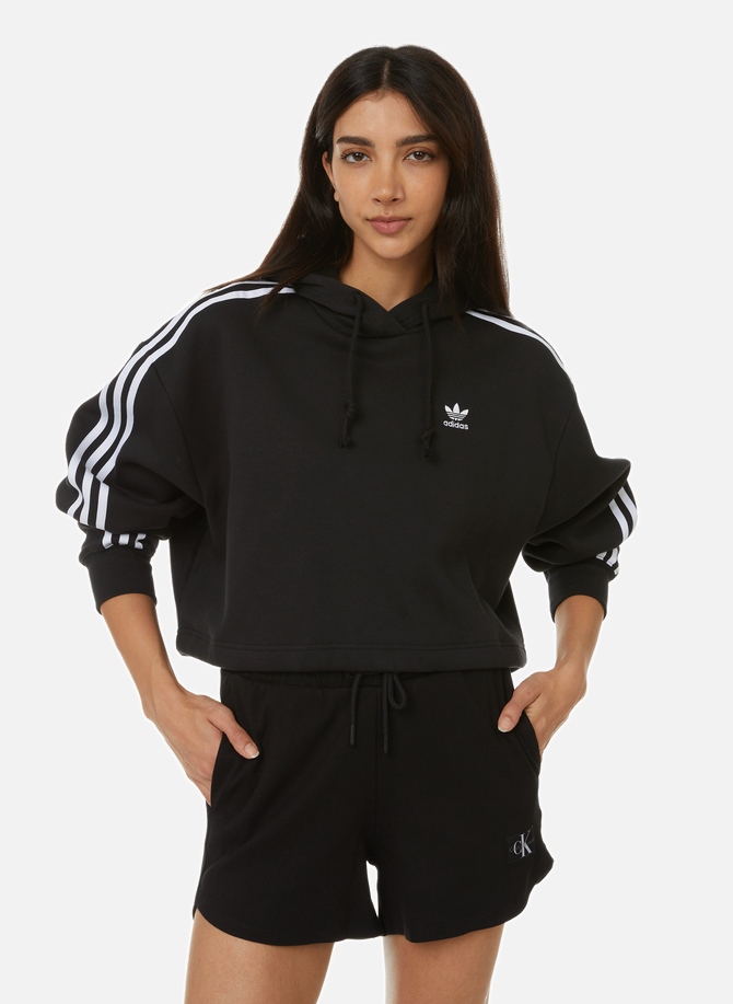 Cropped cotton-blend hoodie ADIDAS