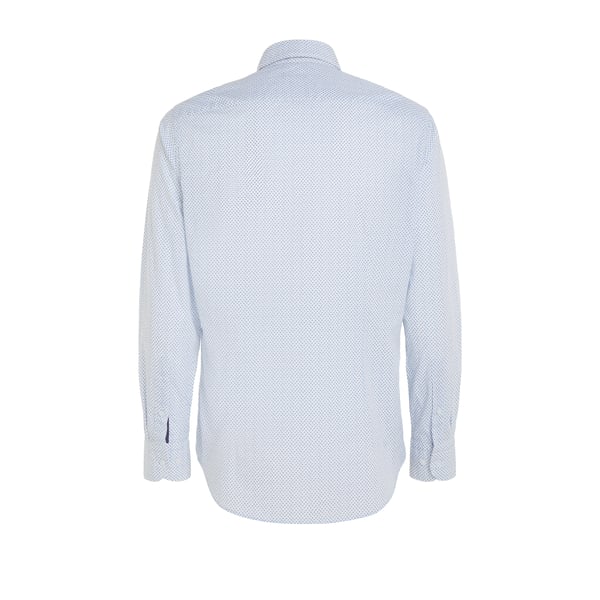 Chemise à motif micro-pois en coton