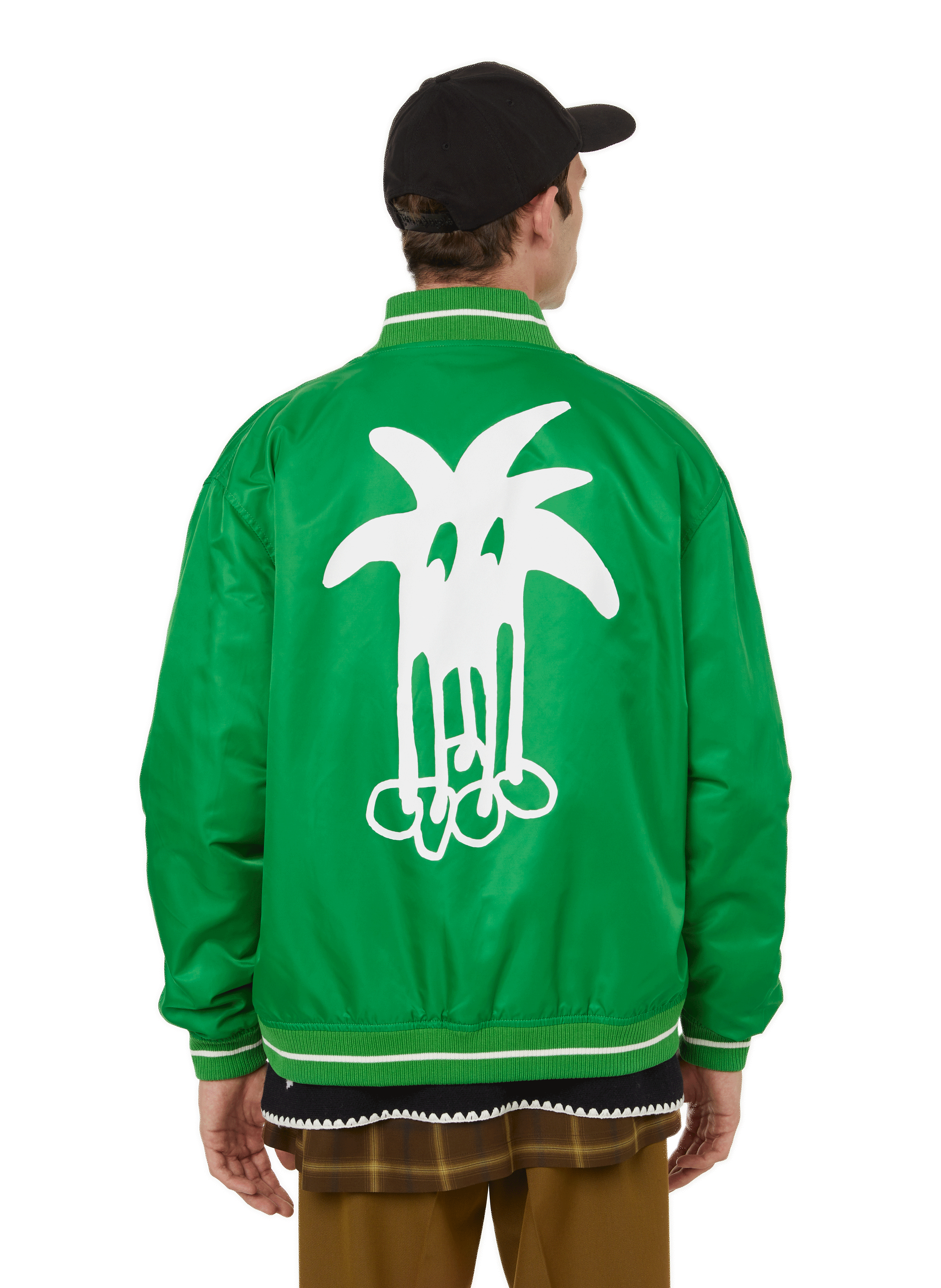 Douby bomber jacket  PALM ANGELS Green