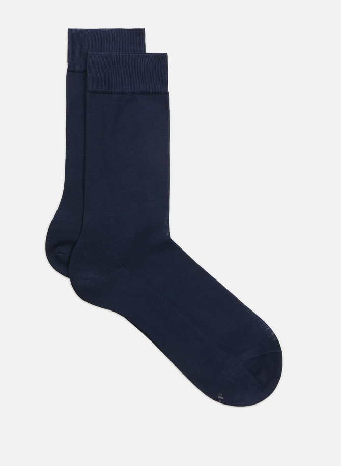 Camouflage-print mid-calf cotton-blend socks BLEUFORÊT