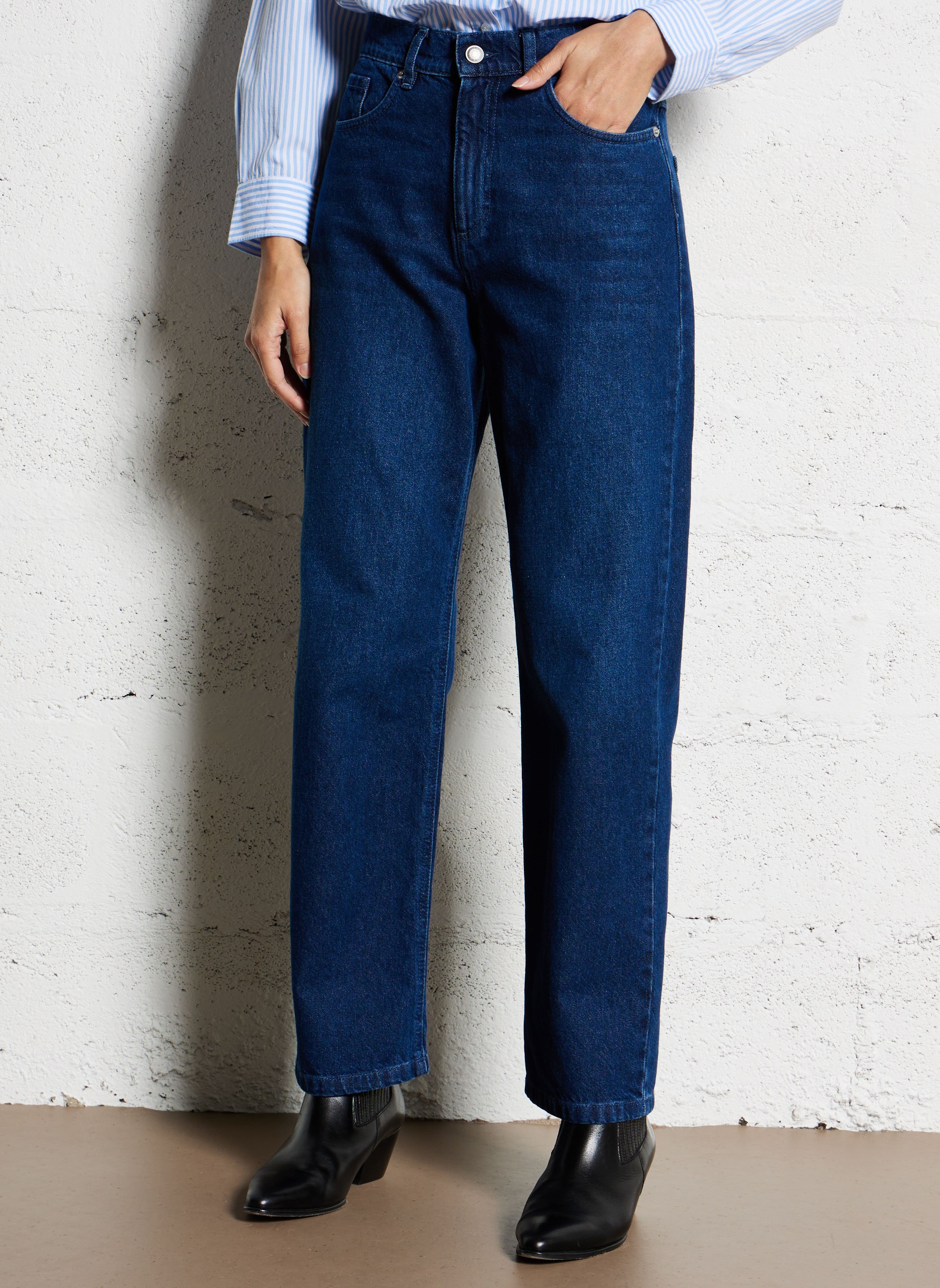 IKKS Jean boyfriend cropped charlotte Bleu