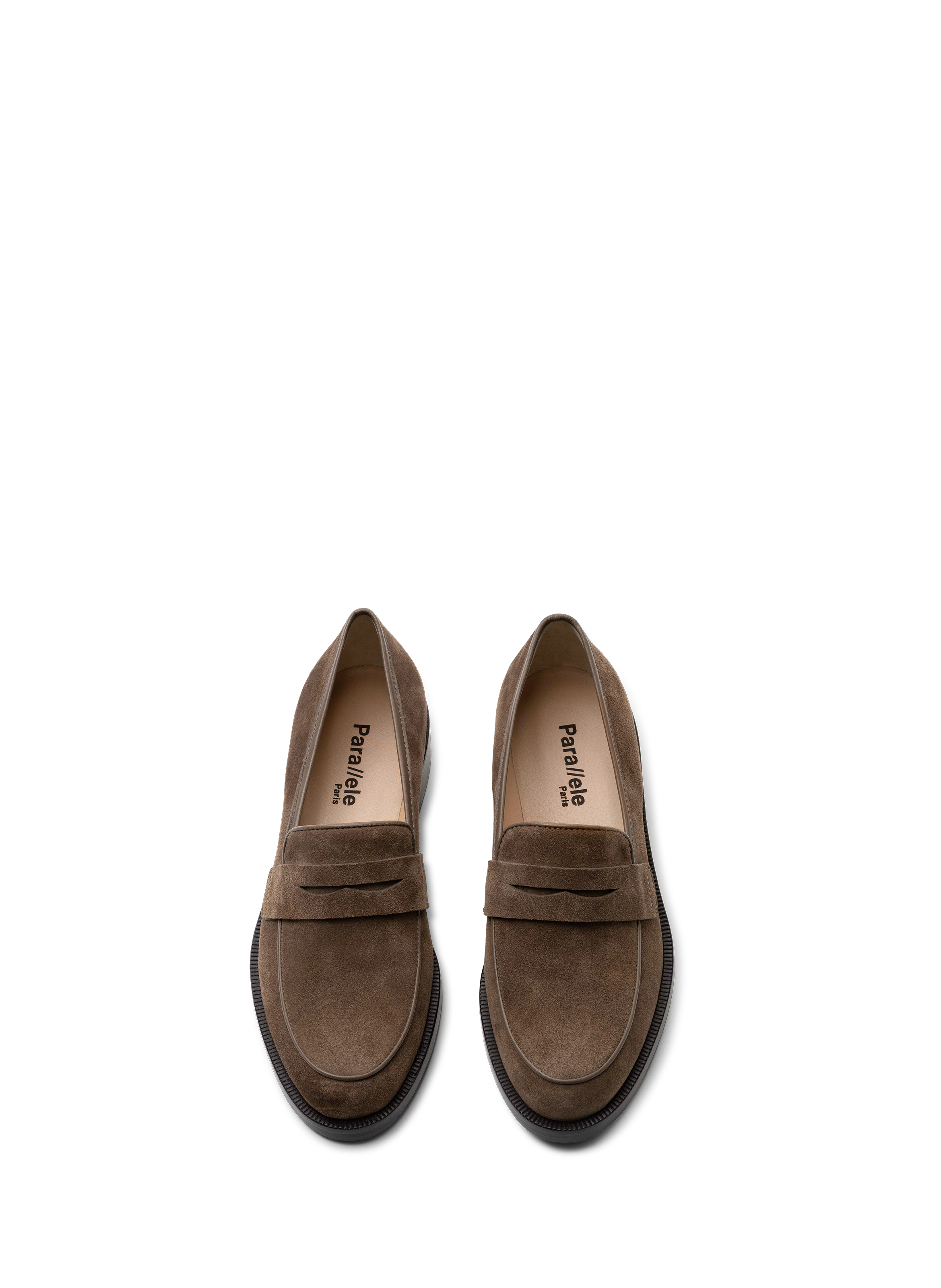 Mocassins baker en veau velours PARALLELE Gris