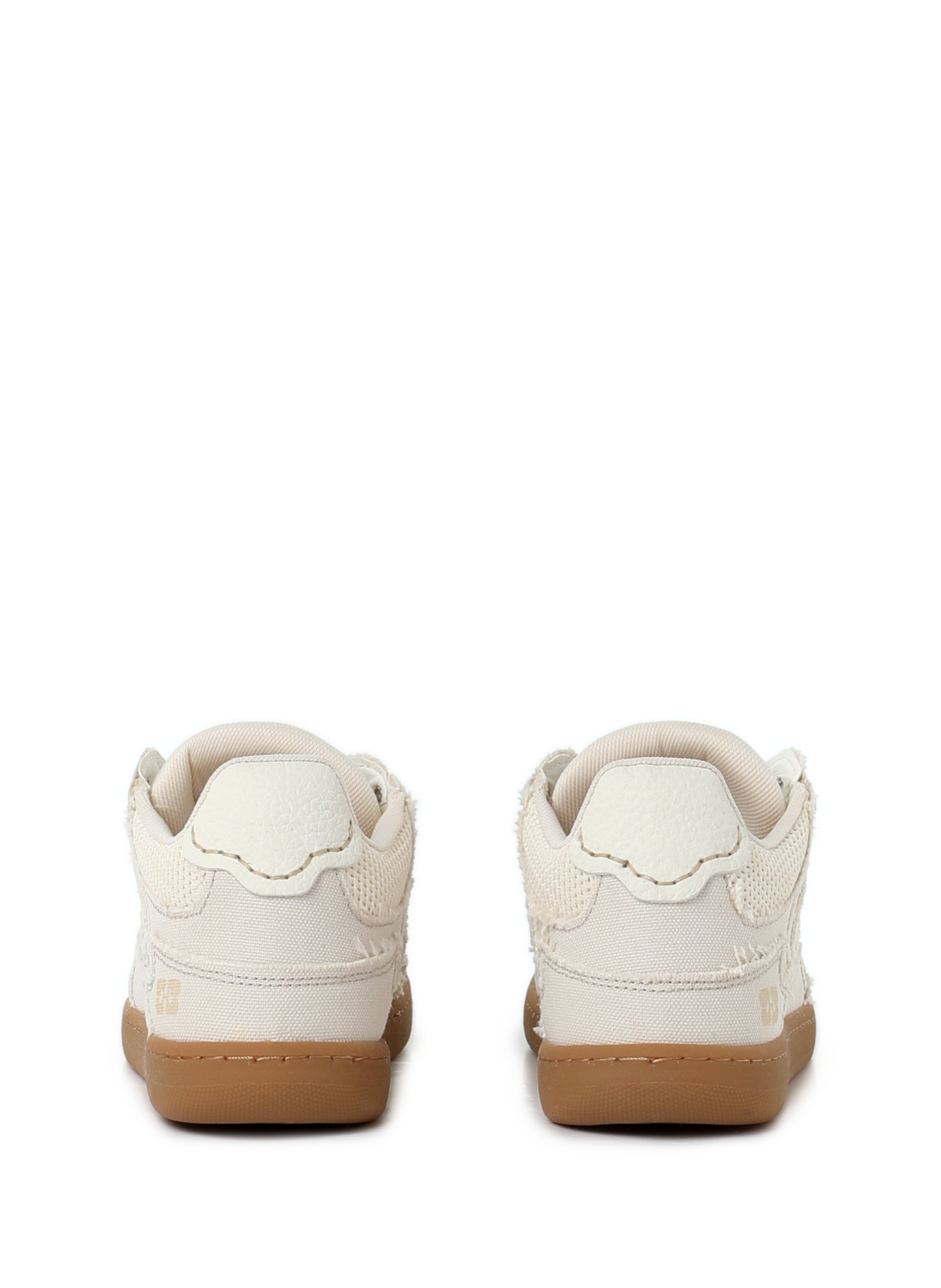 Baskets en toile à motifs surpiqués GANNI Beige
