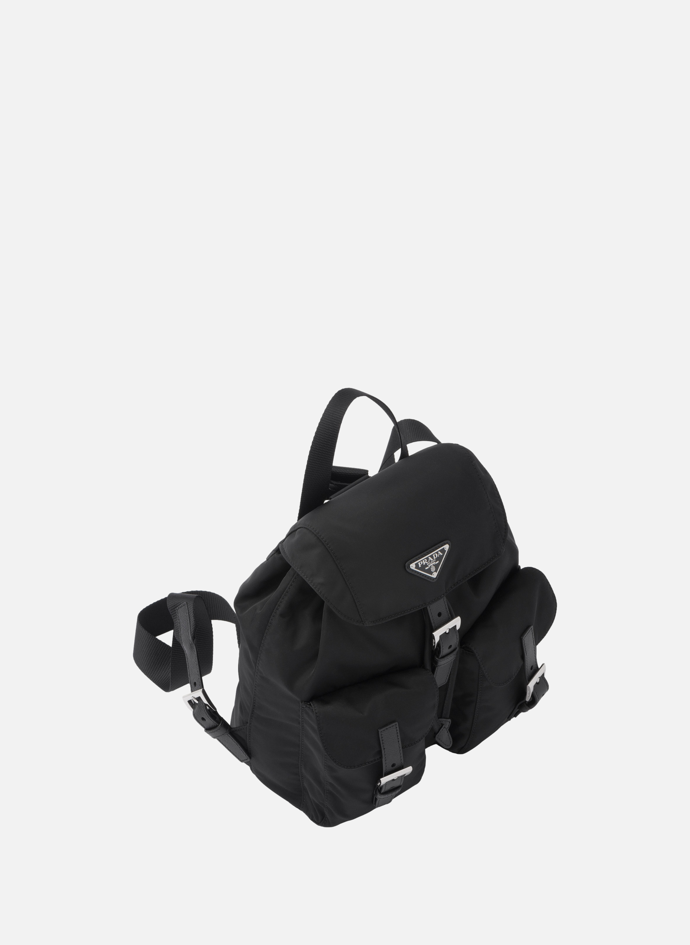 Petit sac à dos en re-nylon PRADA Noir