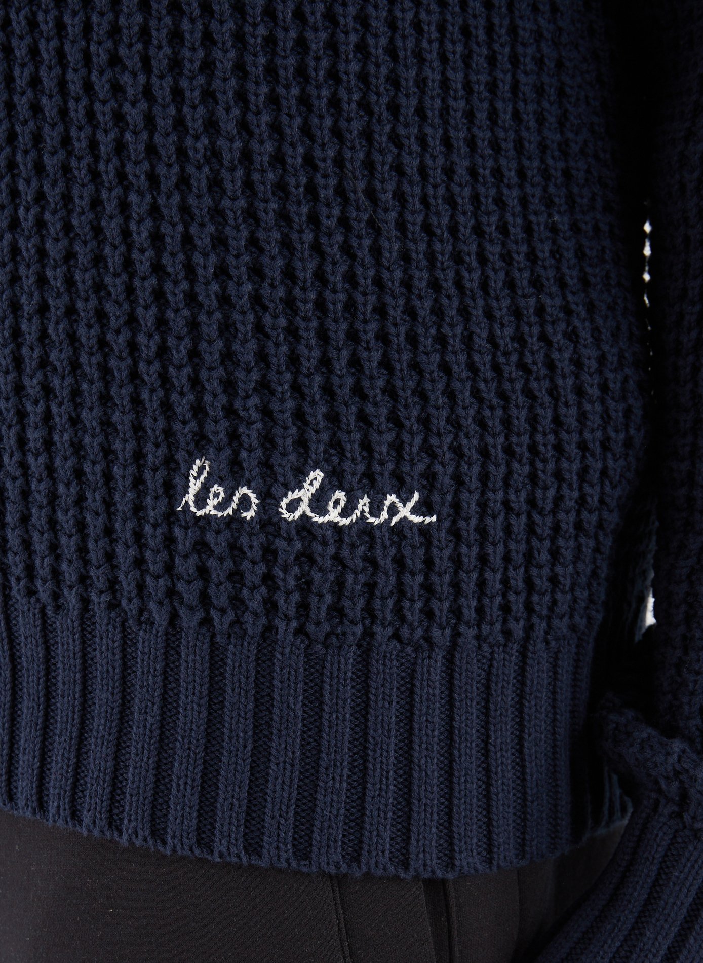 Pull en coton gaufré LES DEUX Bleu