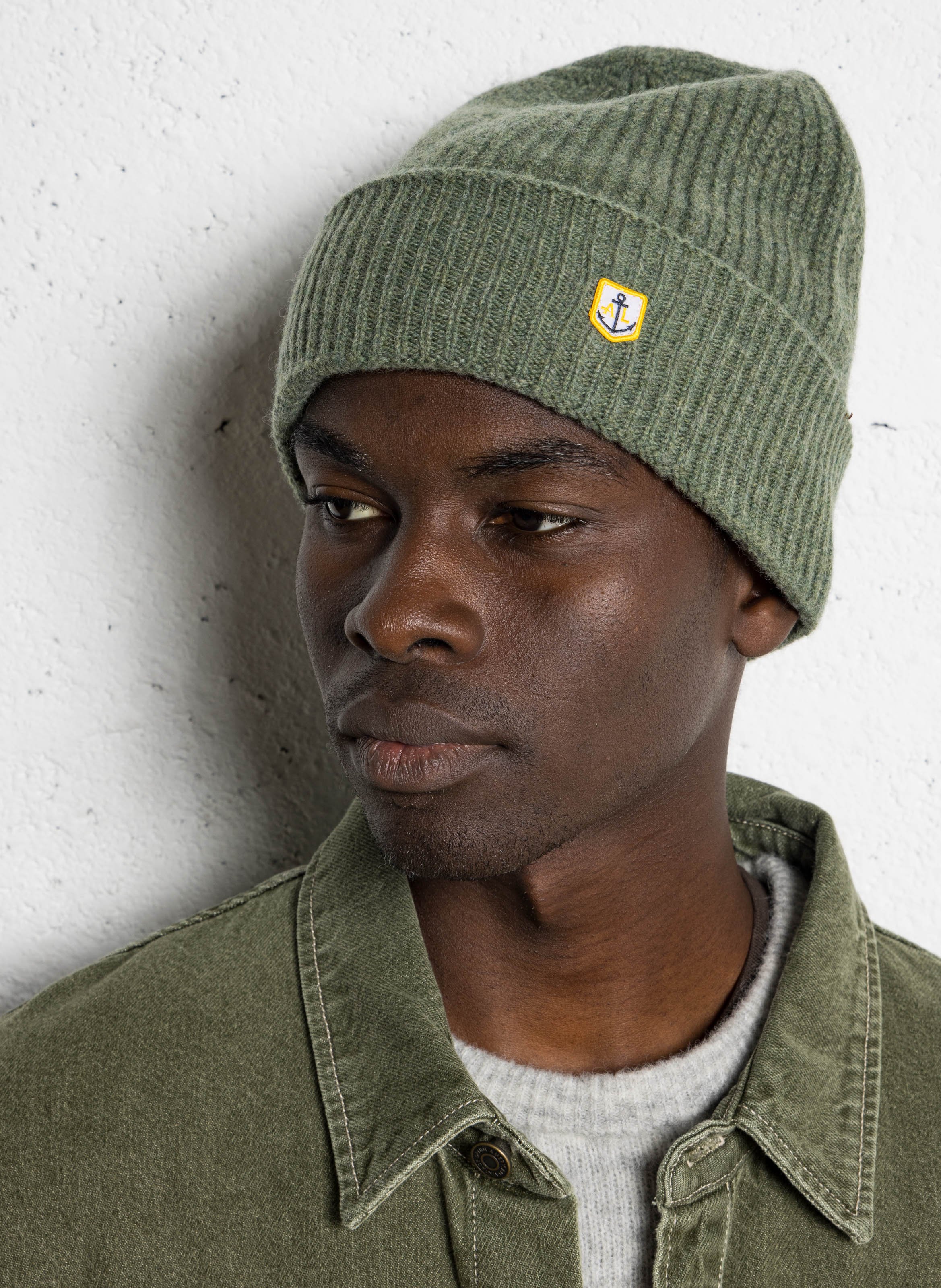 Bonnet côtelé en laine heritage ARMOR-LUX Kaki