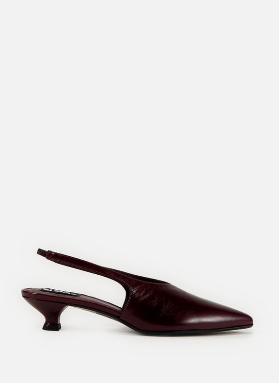 Camoscio leather Heels Red by ALOHAS ALOHAS Camoscio leather Heels Red