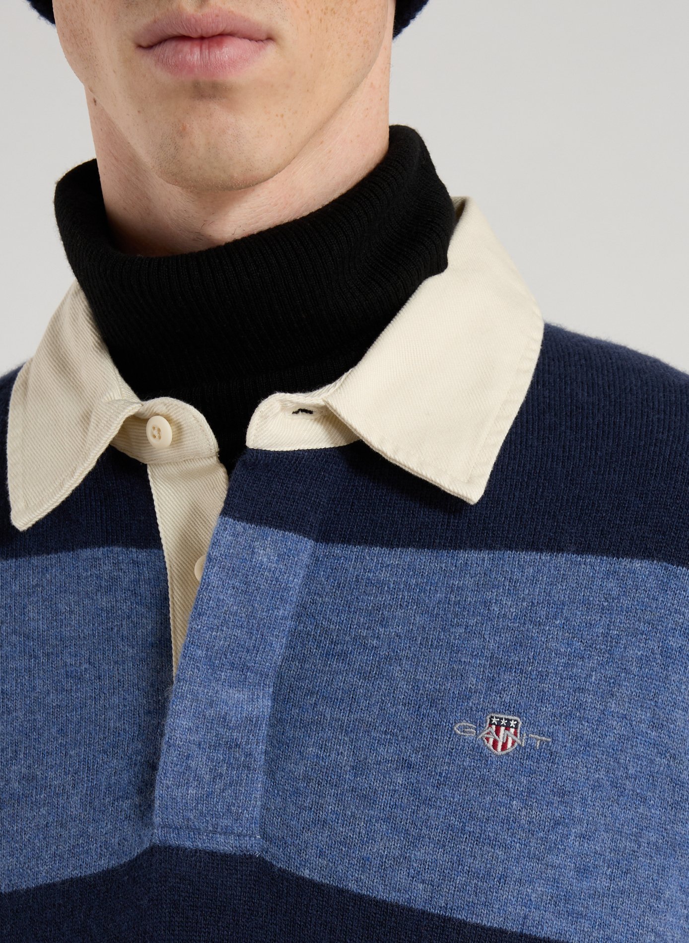 Wool polo neck sweater GANT Blue