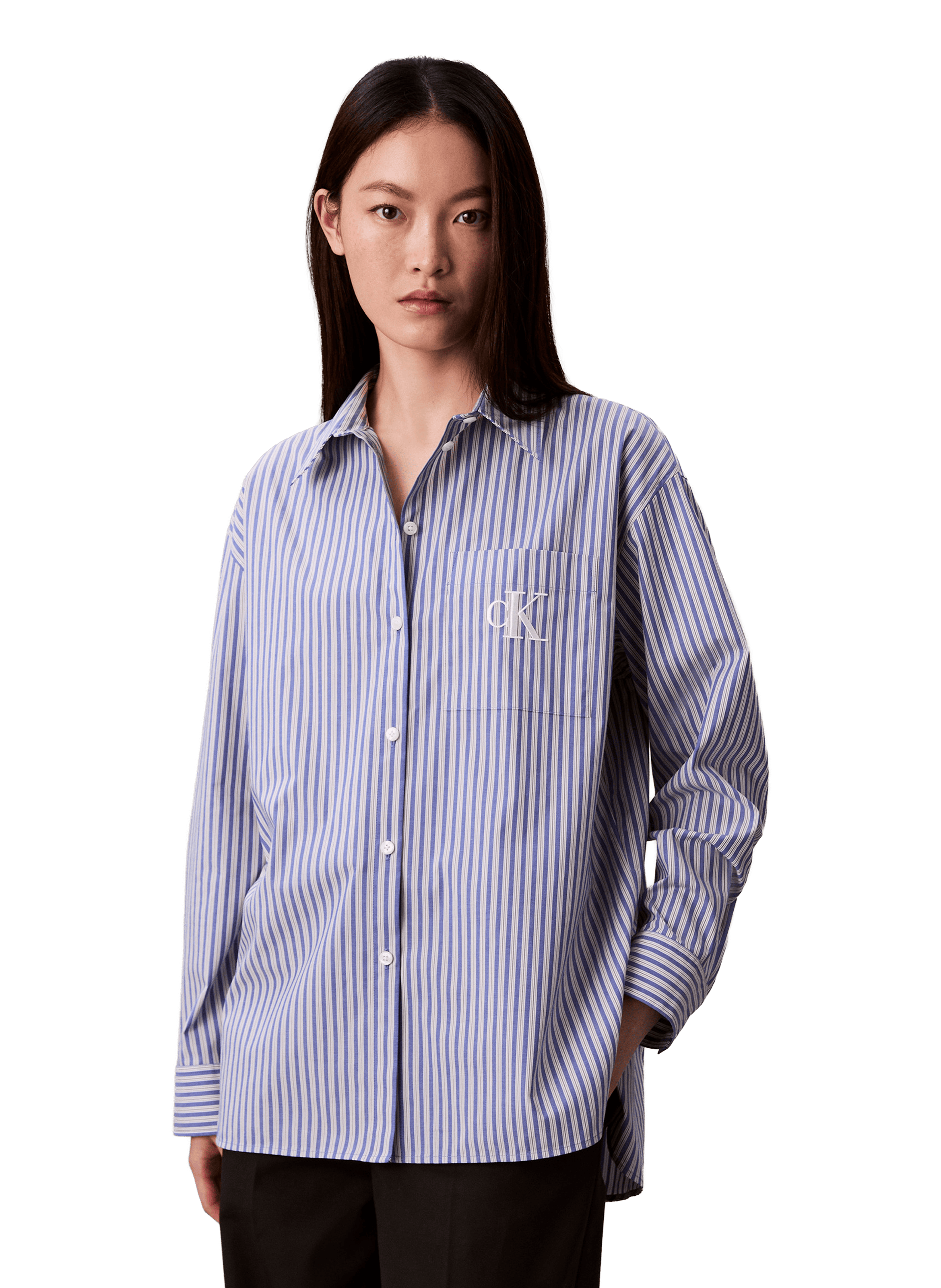 Striped cotton poplin shirt CALVIN KLEIN Multicolour