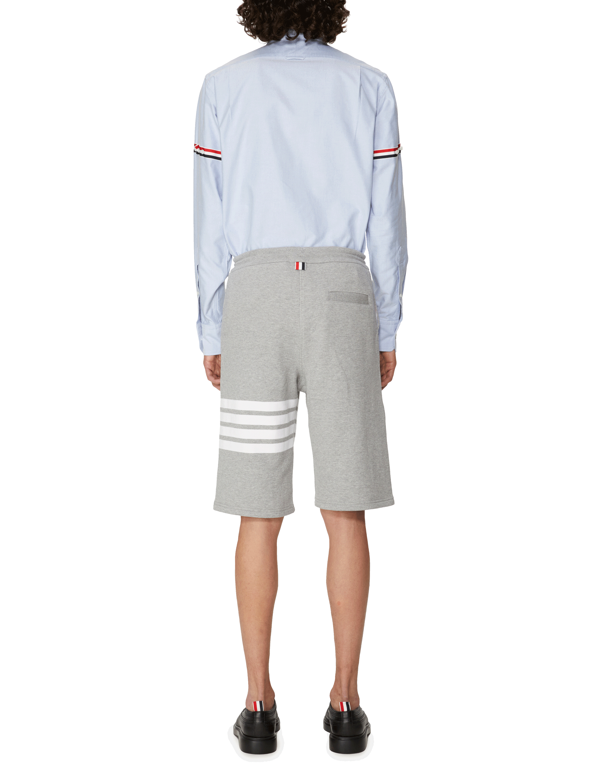 Striped cotton shorts THOM BROWNE Grey