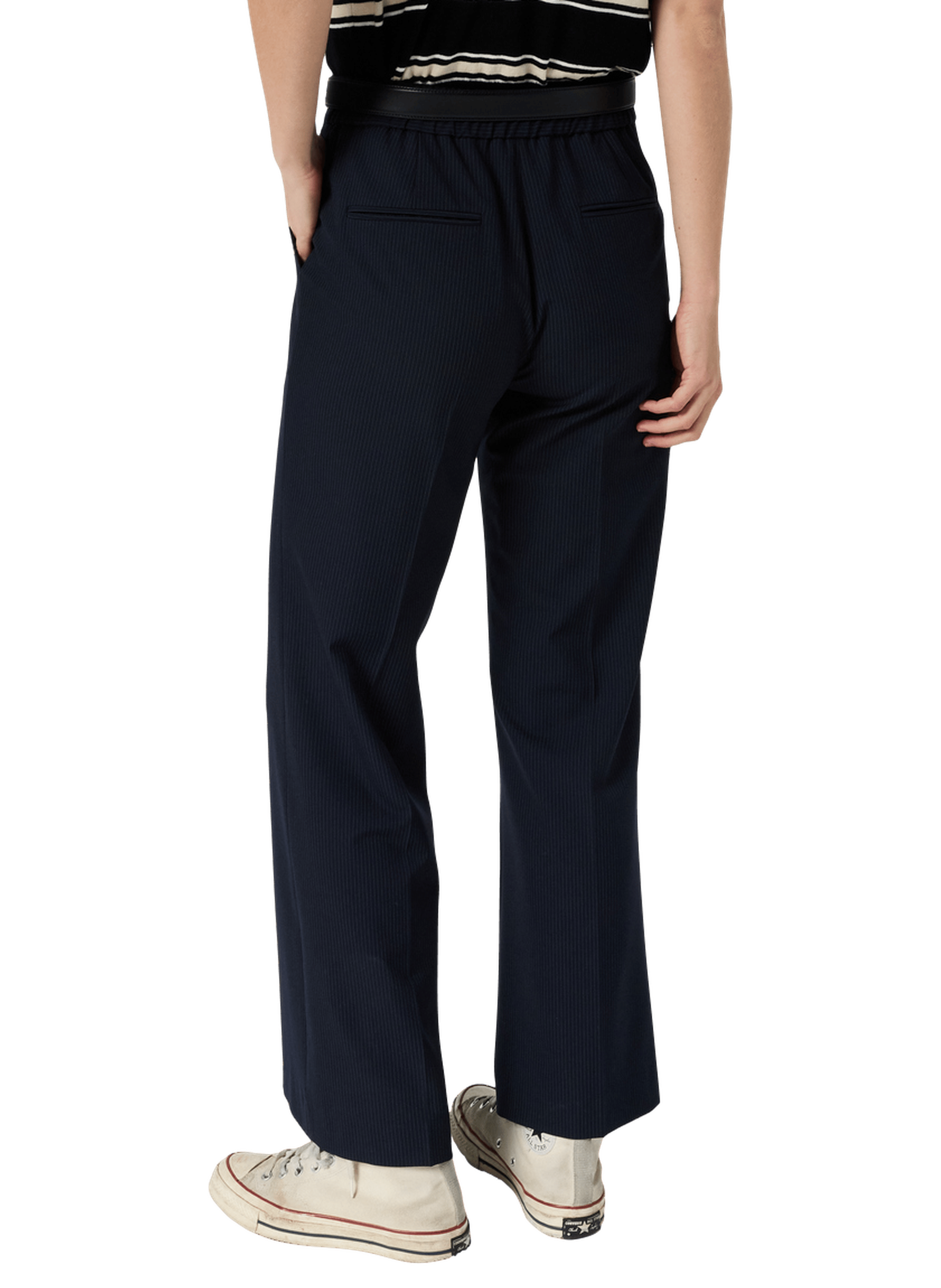 Pantalon droit à fines rayures - avia GERARD DAREL Bleu