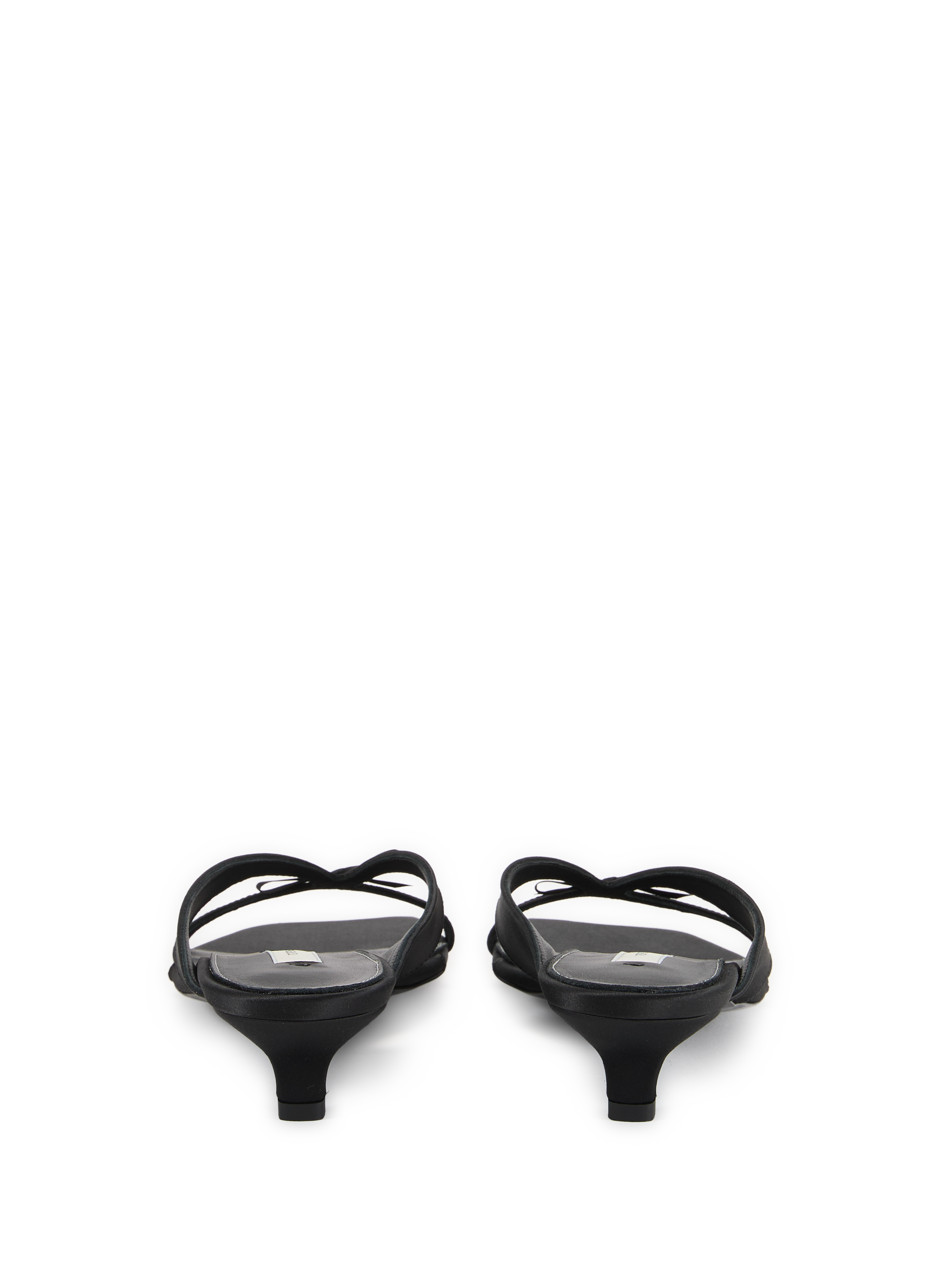 Satin high heel sandals with bow TOTEME Black