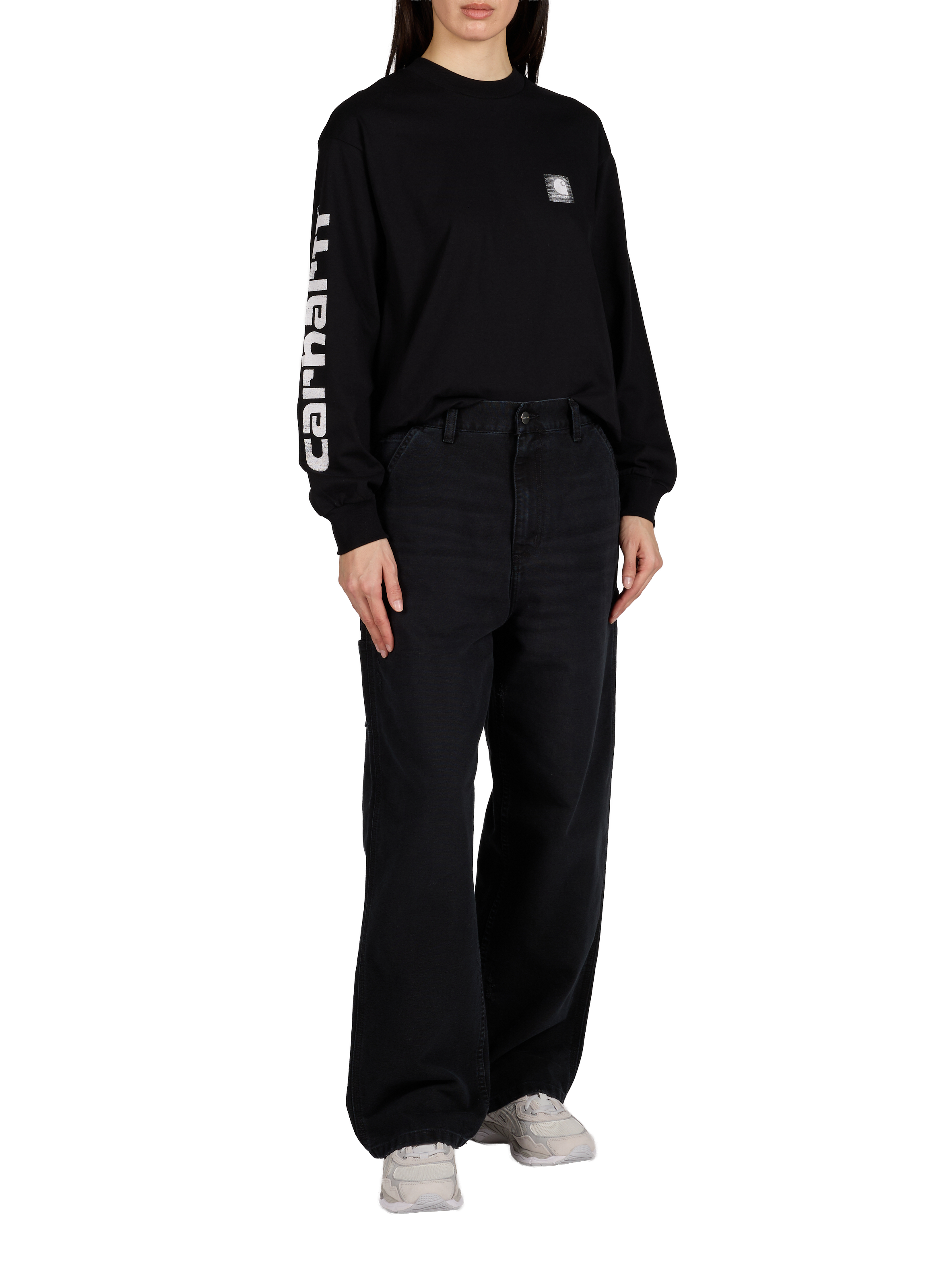 Baskets crantées en cuir mélangé ASICS Beige