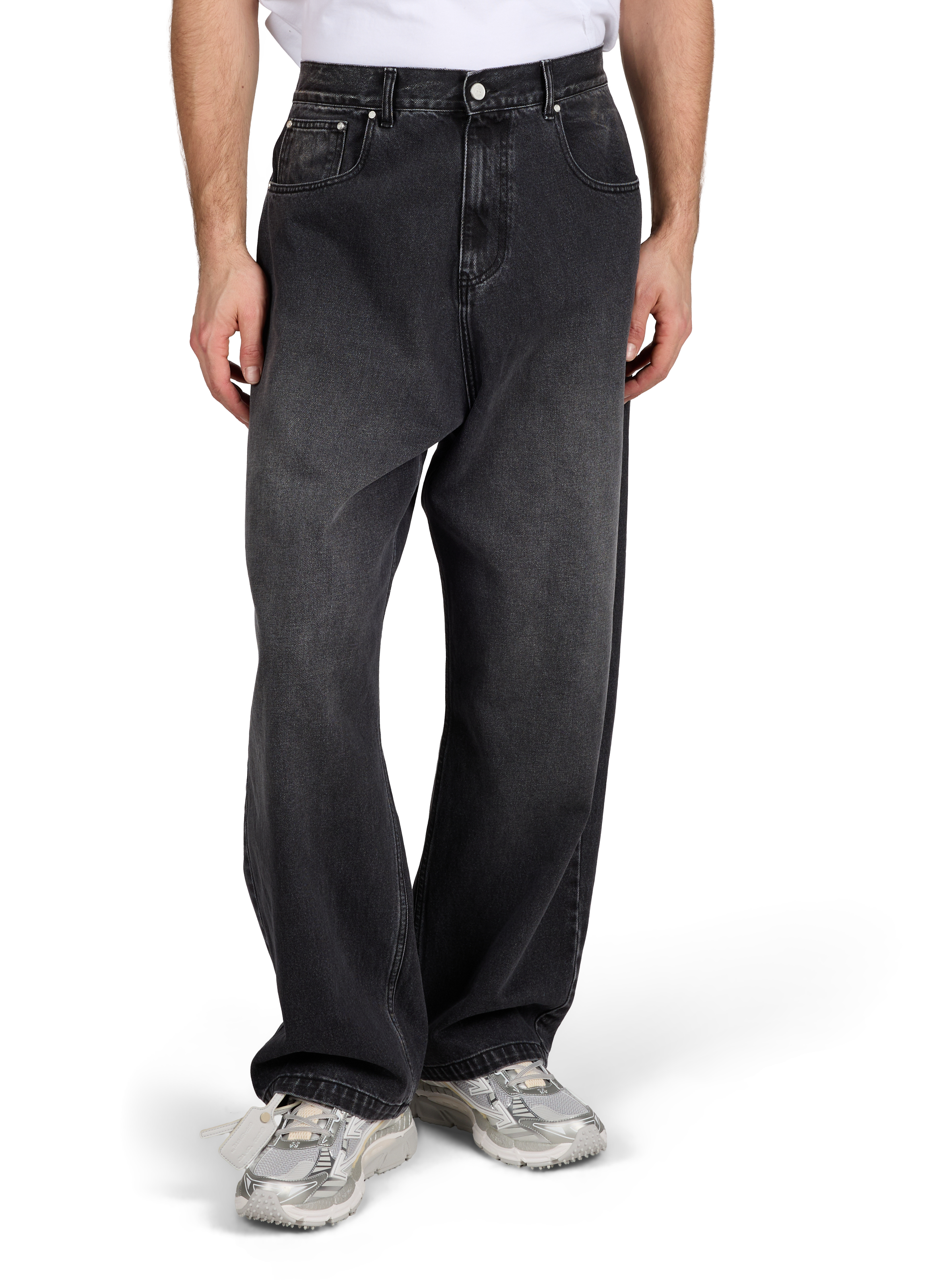 Jean baggy délavé en coton ARTE ANTWERP Noir