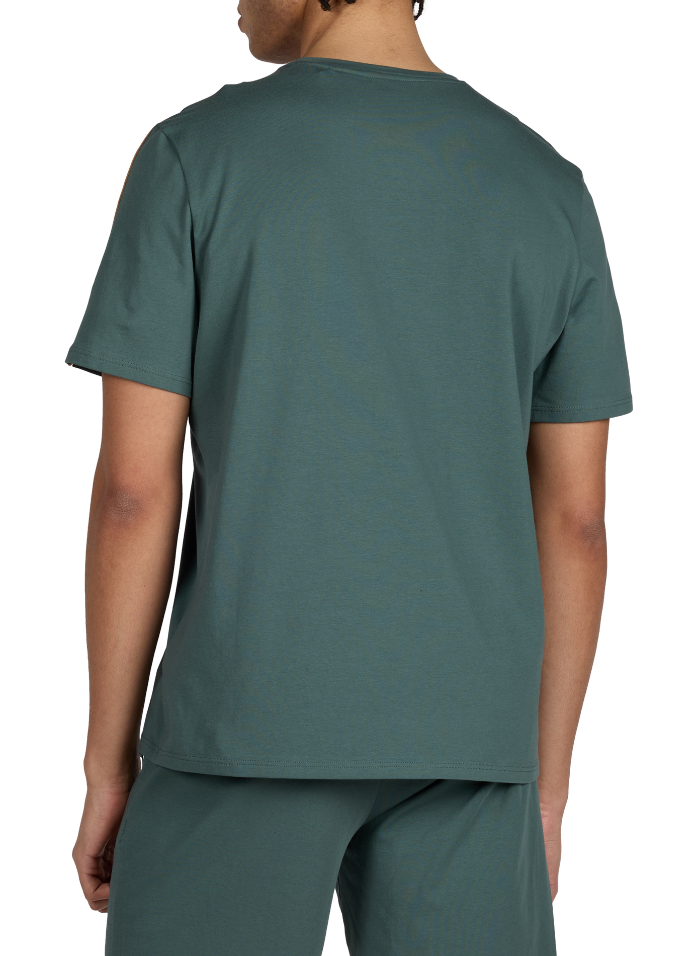 T-shirt droit à col rond en coton mélangé BOSS Vert