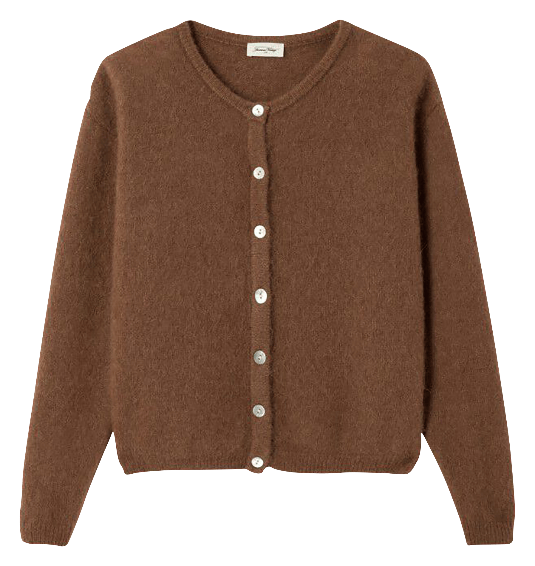 Gilet ample col rond en laine mélangée vitow AMERICAN VINTAGE Marron