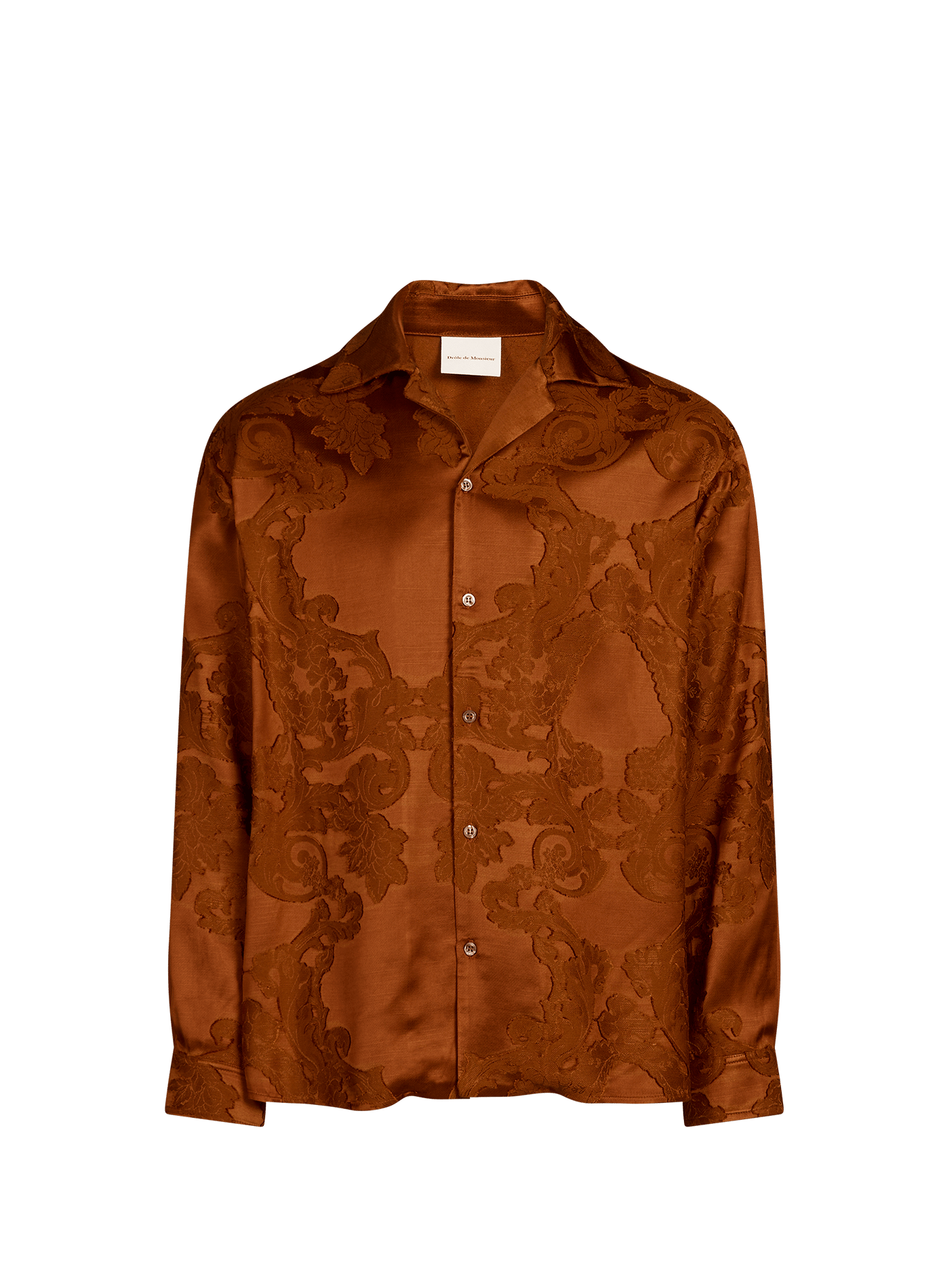 Cuban collar shirt with flowers DROLE DE MONSIEUR Red