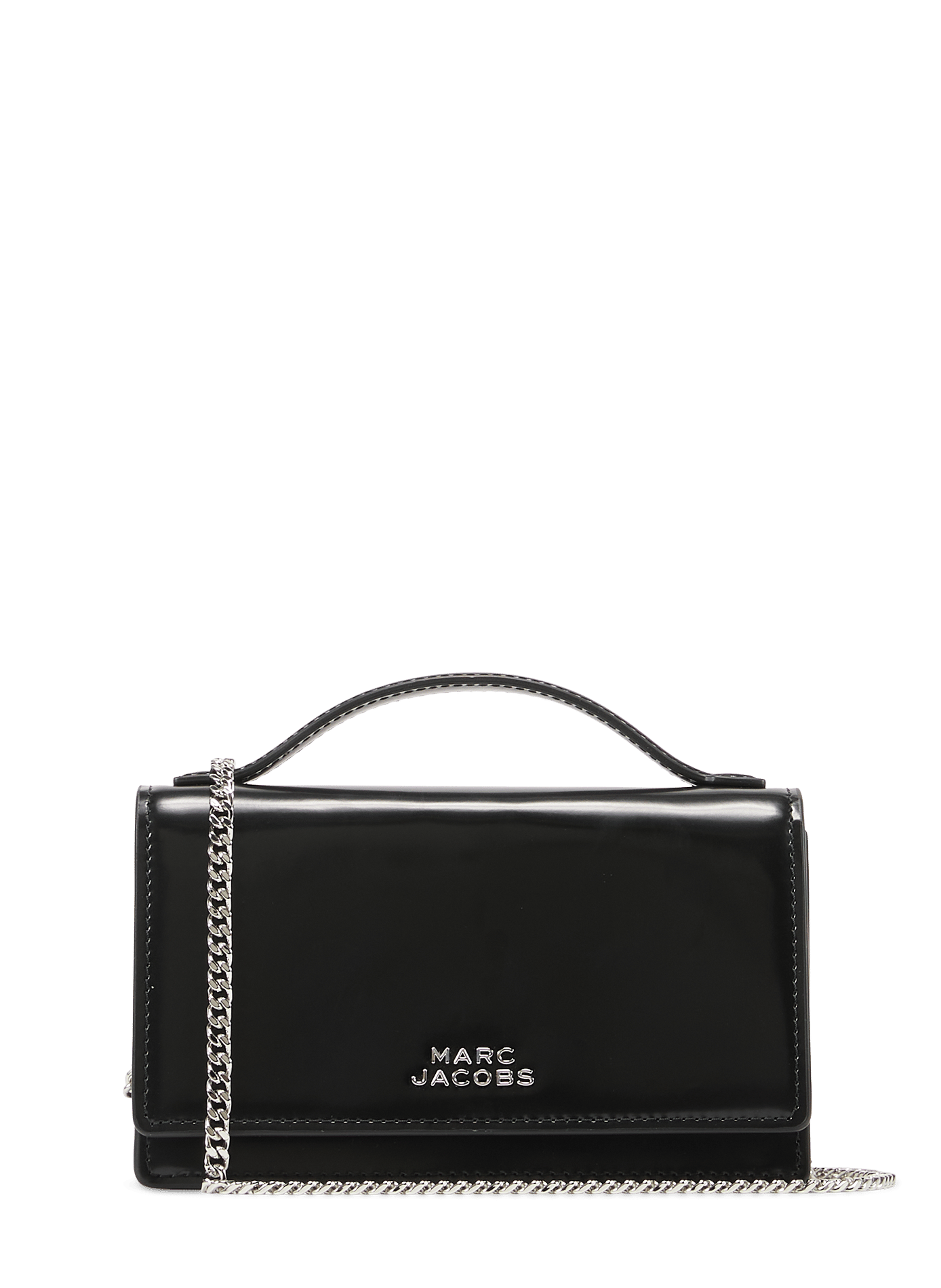 Borsa a tracolla mini Mirror in pelle verniciata MARC JACOBS Nero