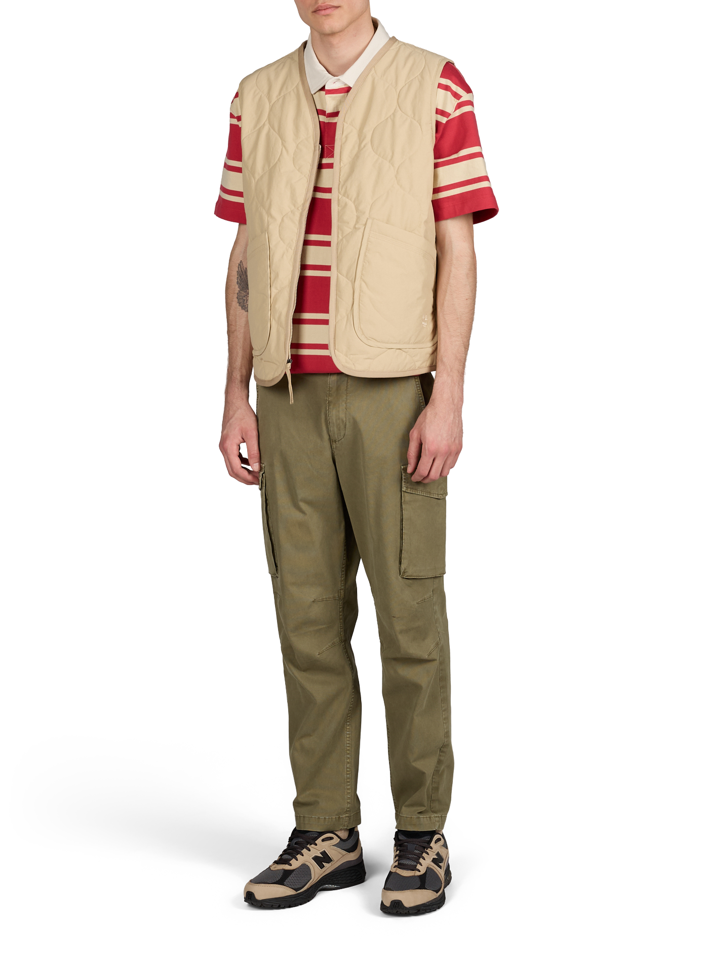 Giacca trapuntata con collo rotondo TIMBERLAND Beige