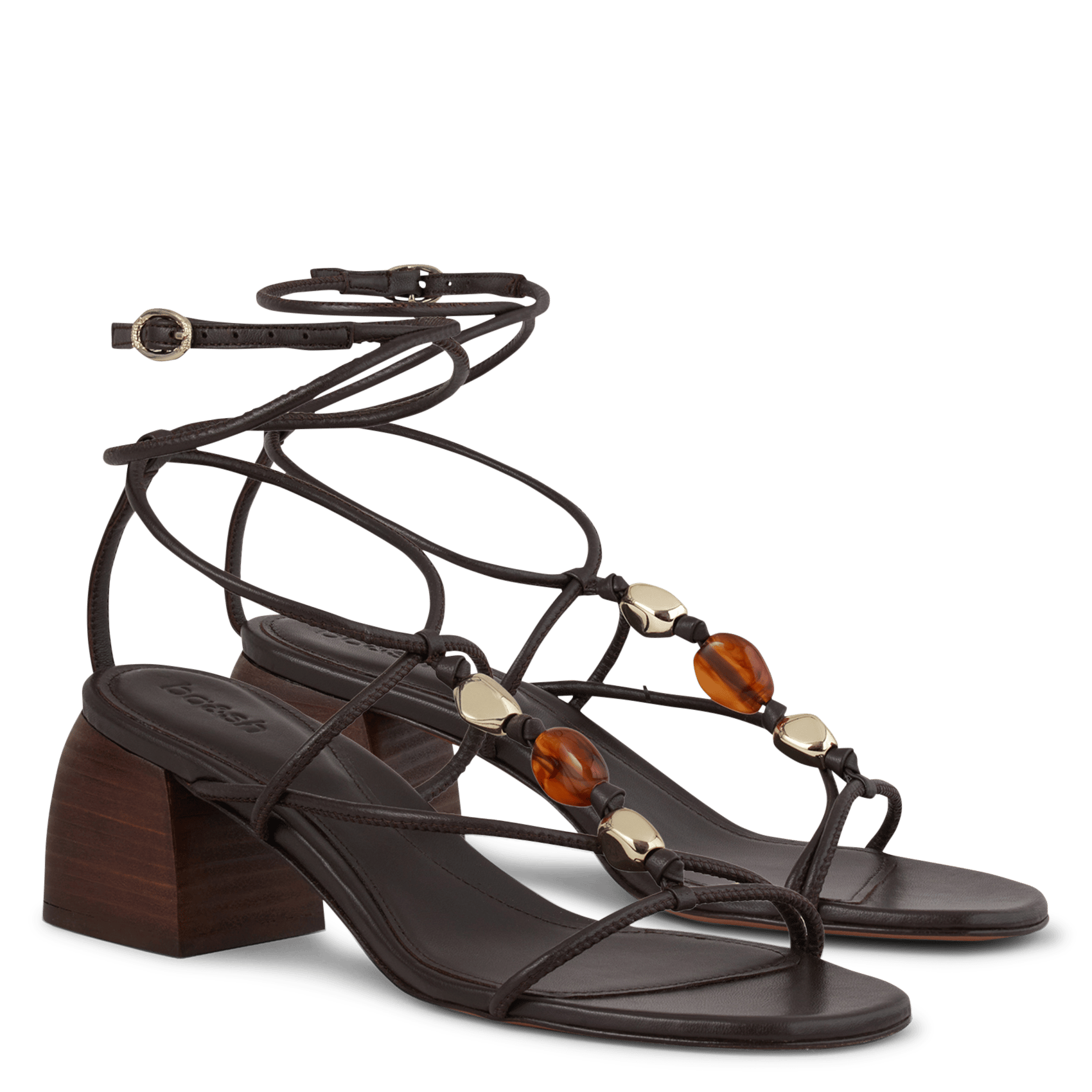 Sandales à talons caya BA&SH Marron