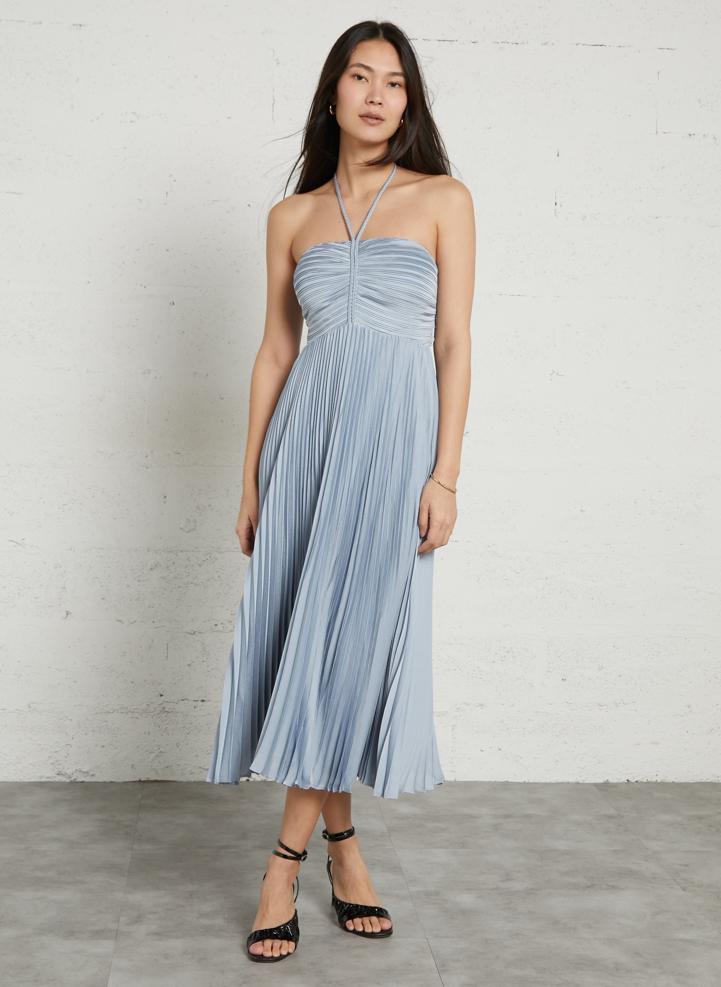 Robe midi bustier bonny MAISON 123 Bleu