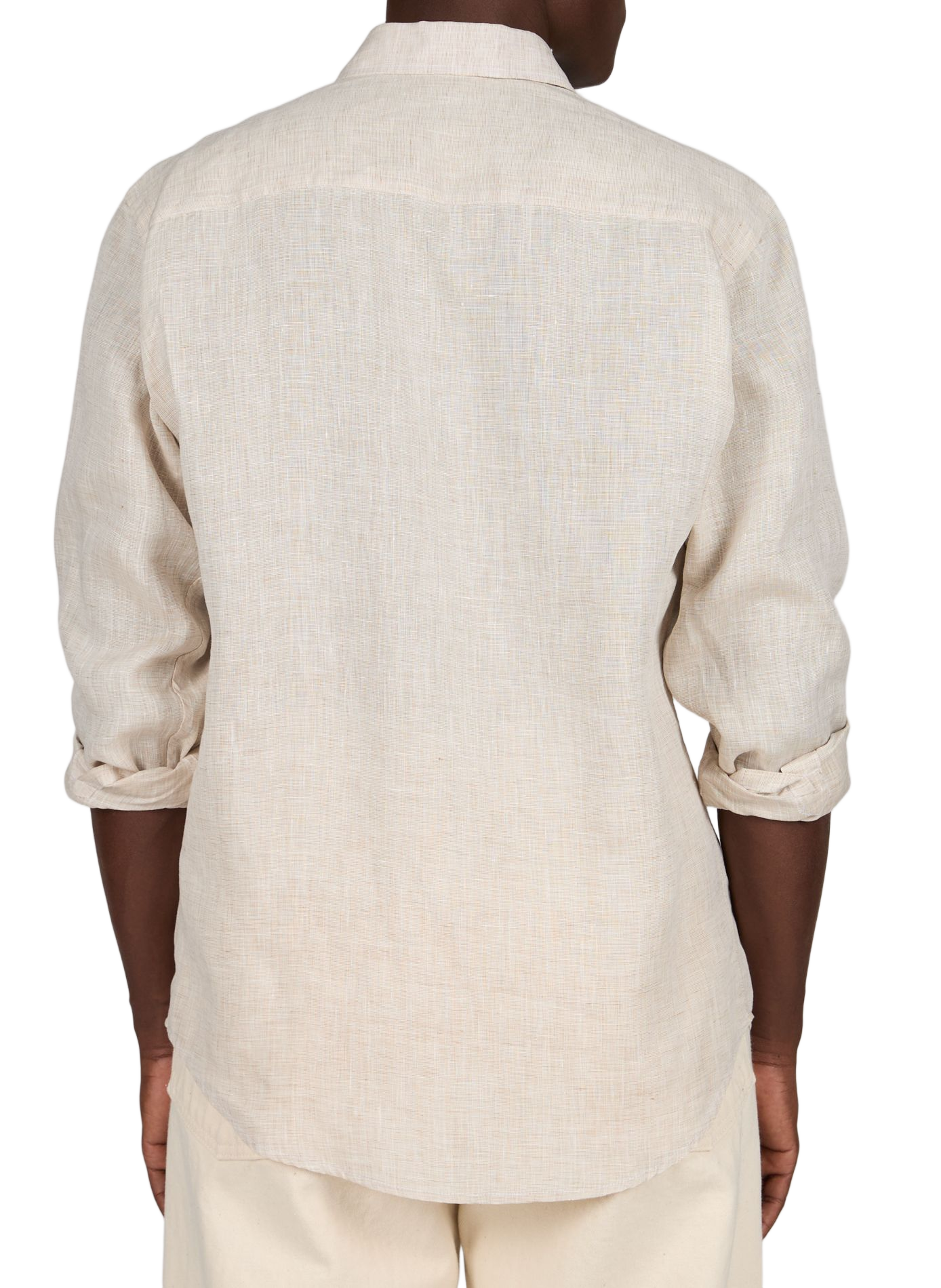 Chemise droite en lin ETON Beige