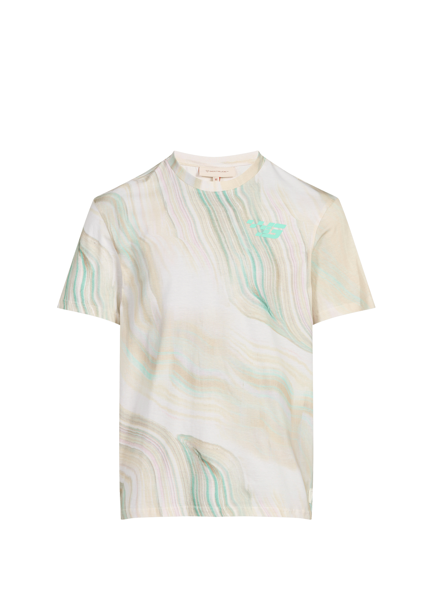 T-shirt droit imprimé en coton GERTRUDE ET GASTON Beige