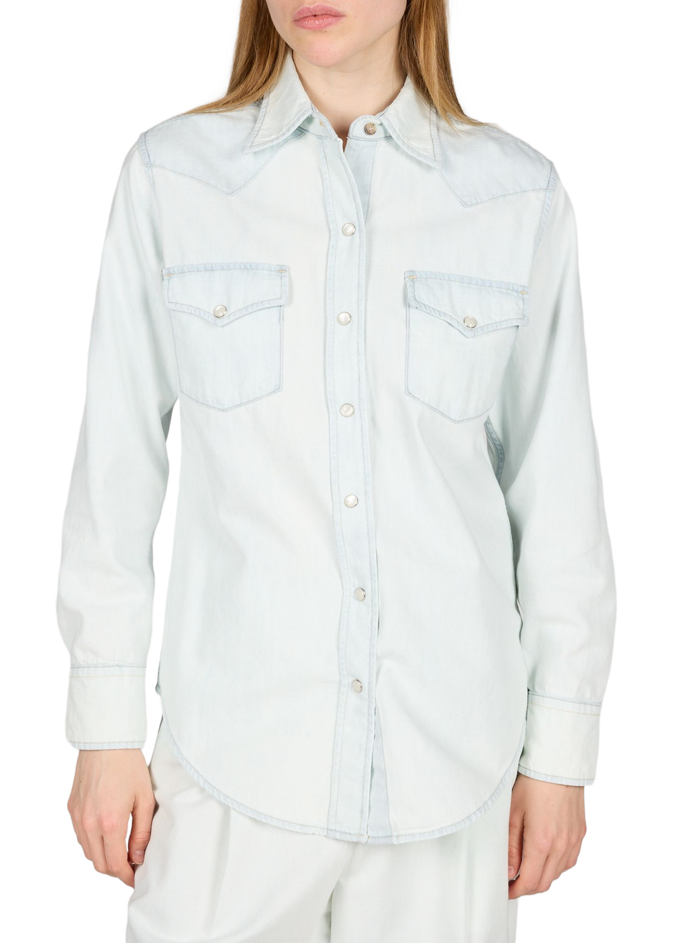 Solid button-down shirt A.P.C. Beige