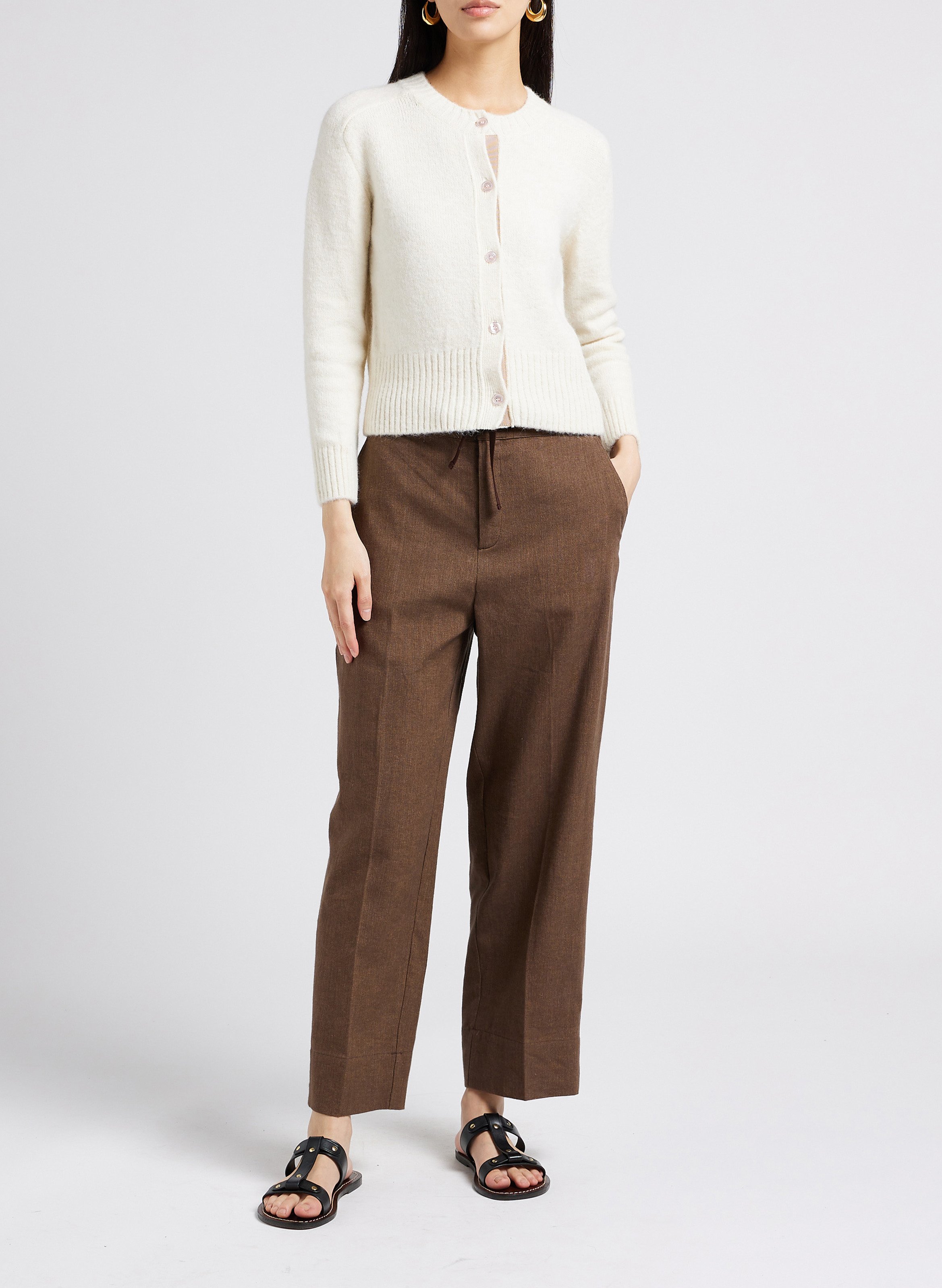 Gilet court boutonné lyne SOEUR Beige