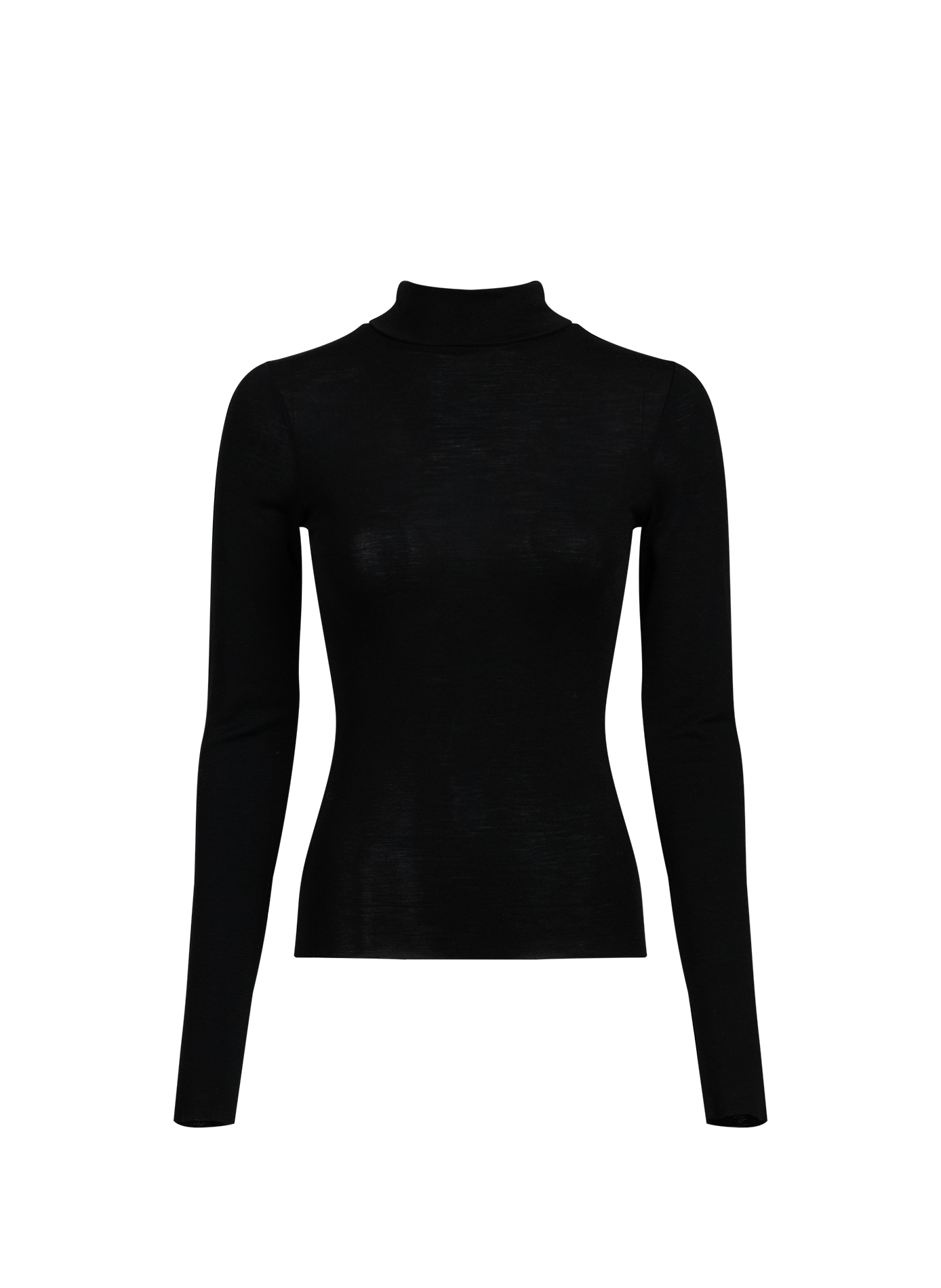 Pull uni Bucli à col roulé en laine  SAISON 1865 Noir