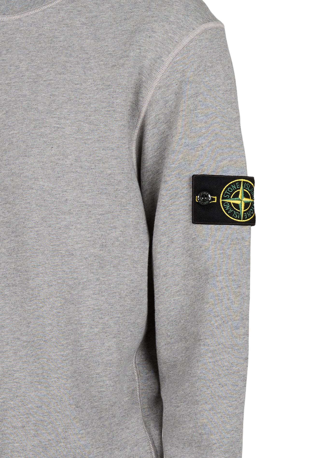 Straight round neck plain sweatshirt STONE ISLAND Grey