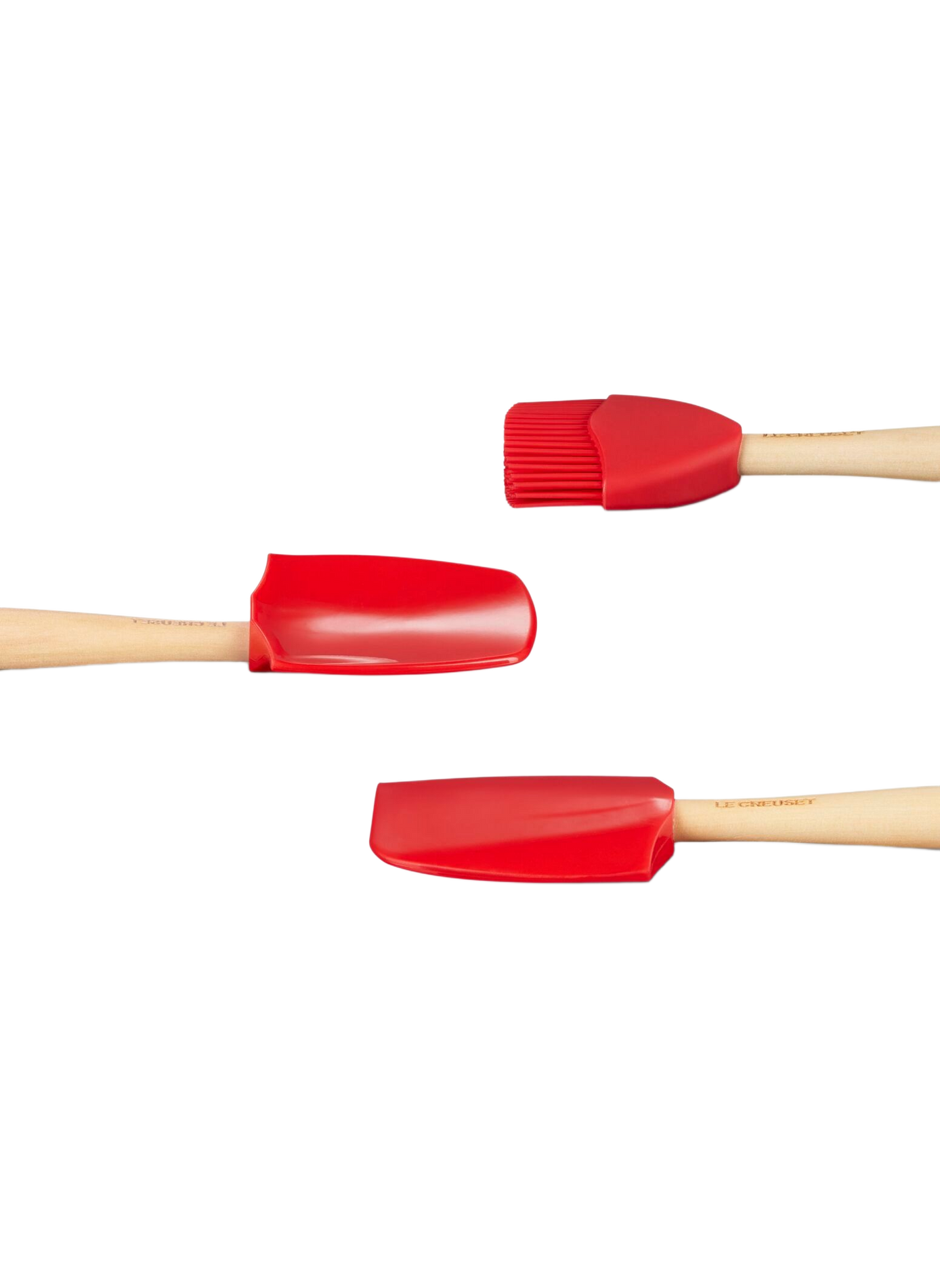 Set aus 3 Kreativ-Spateln LE CREUSET Rot
