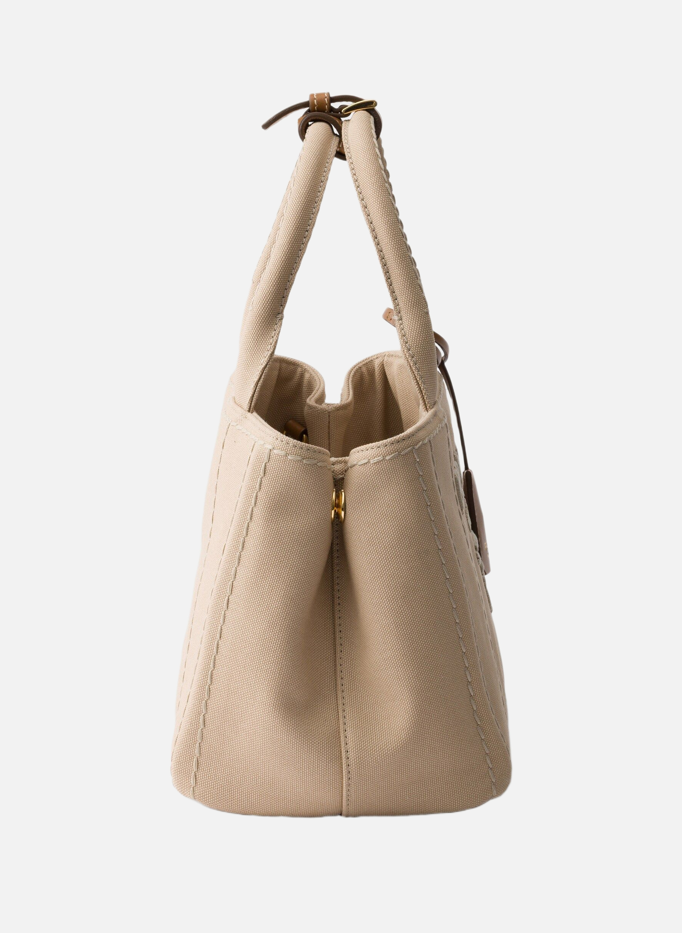 Petit sac prada jardinière en toile de coton PRADA Beige