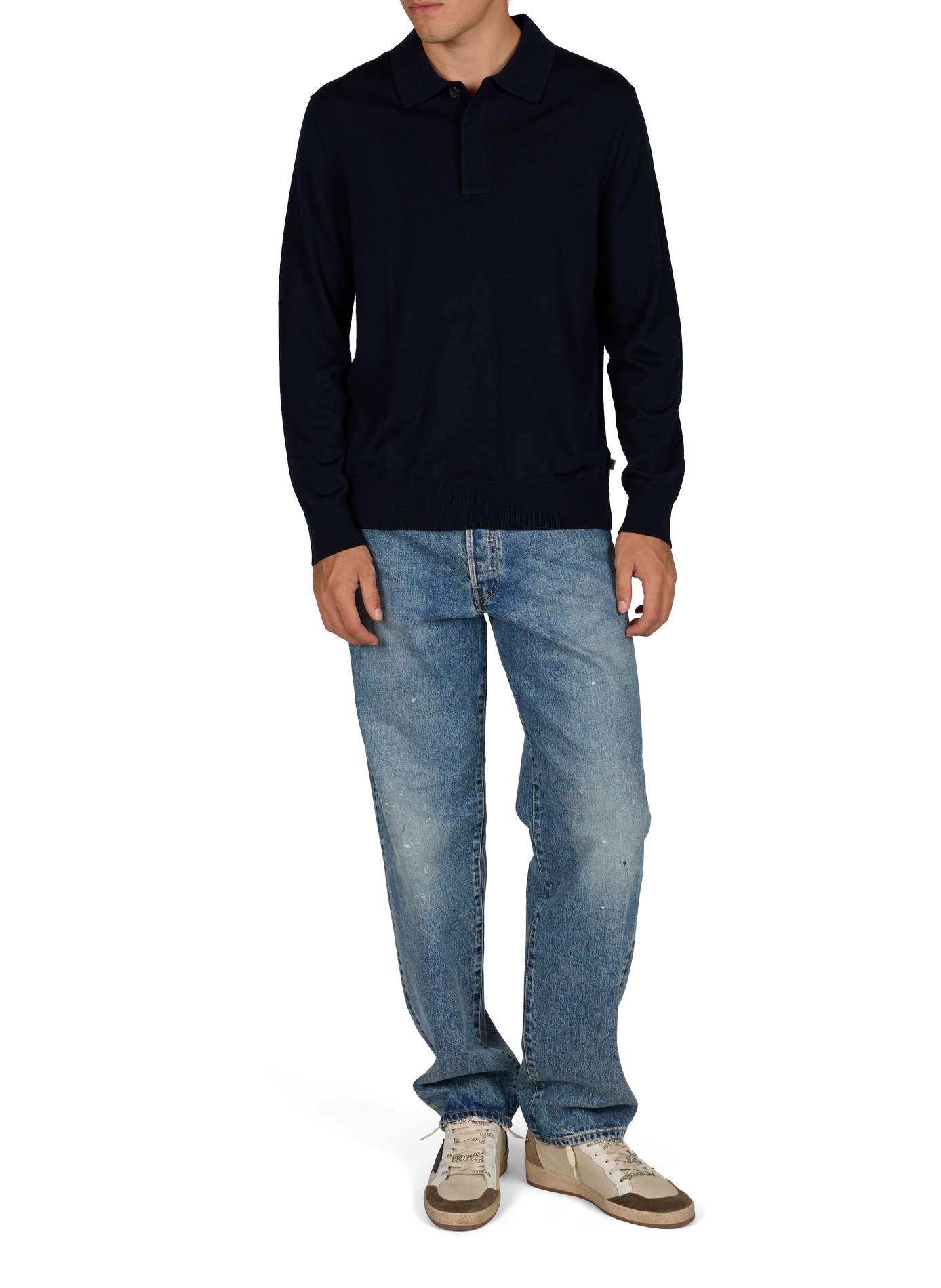 Polo-Pullover aus Baumwollstrick NN.07 Blau