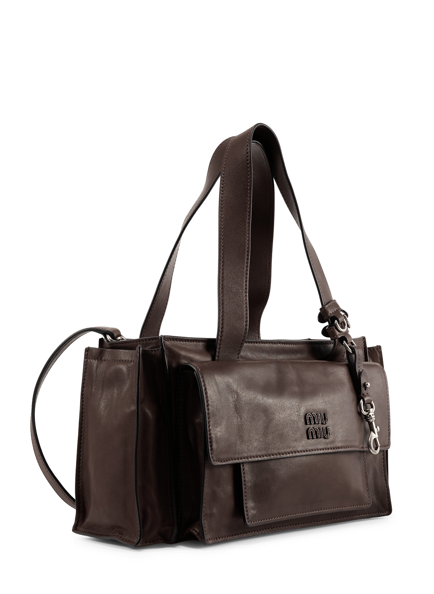 Utilitytas van leer MIU MIU Bruin