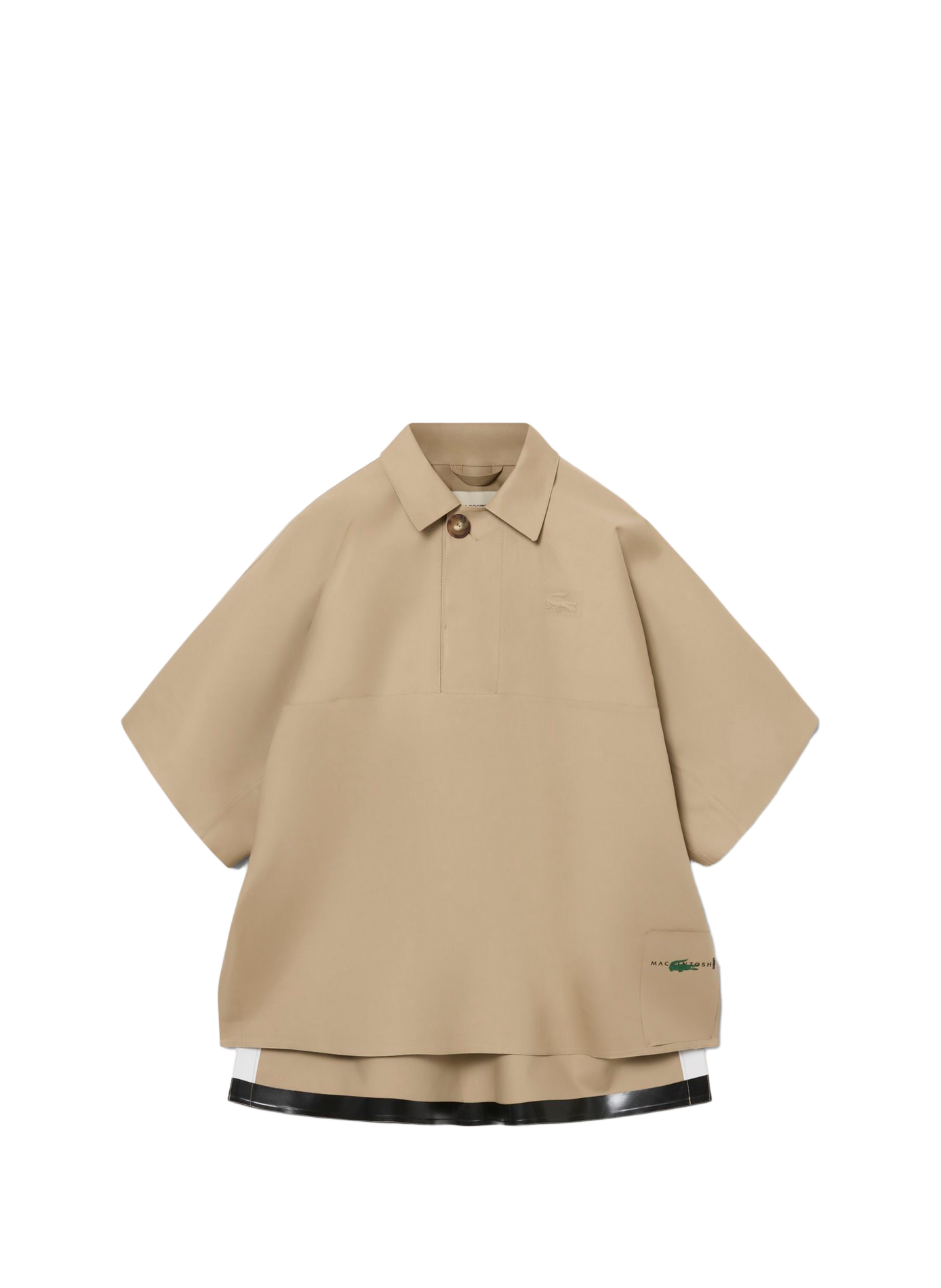 Plain loose-fit short-sleeved polo shirt LACOSTE Beige