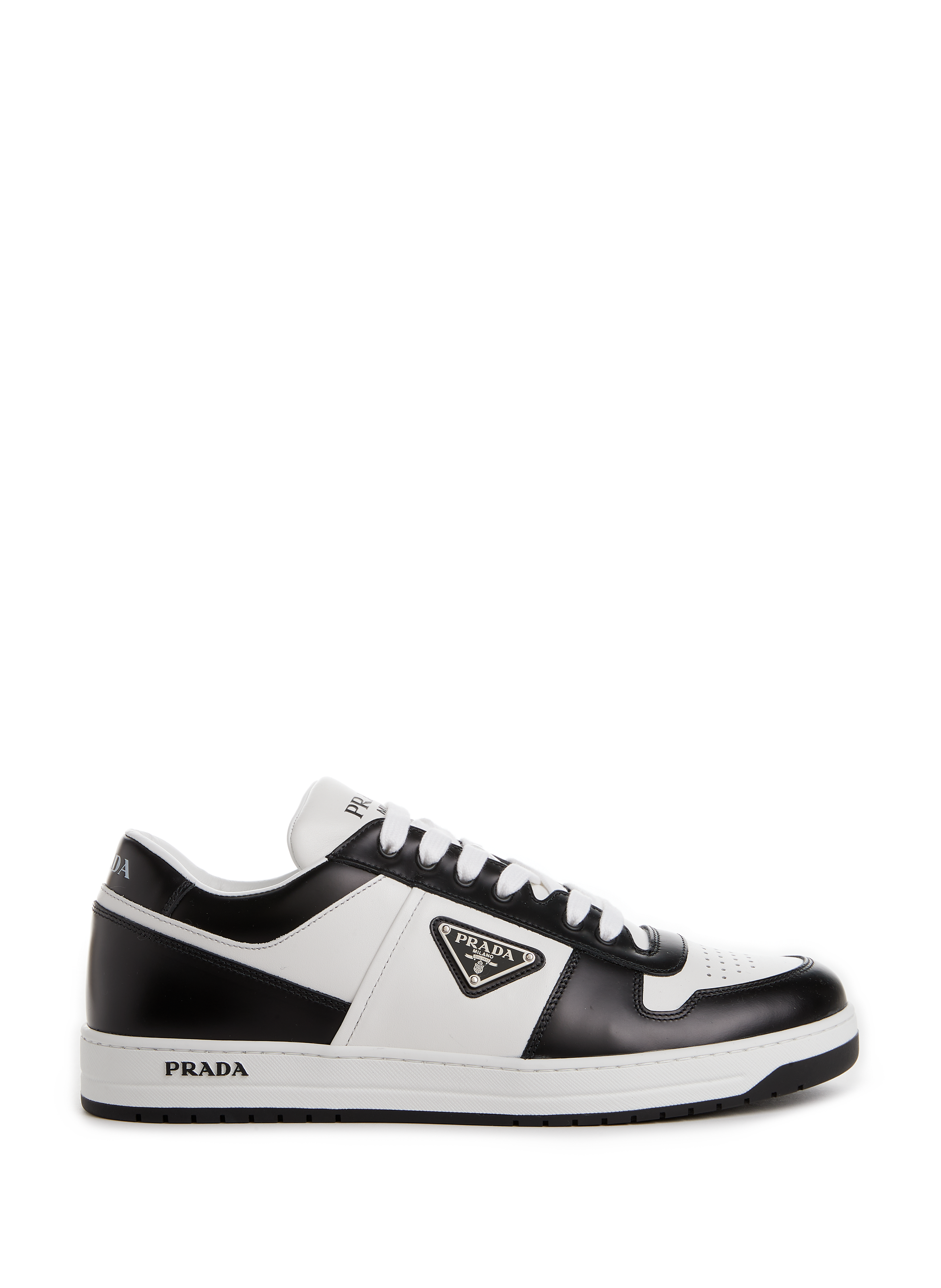 PRADA Downtown leather sneakers White