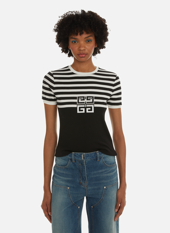 Striped T-shirt with embroidered logo GIVENCHY