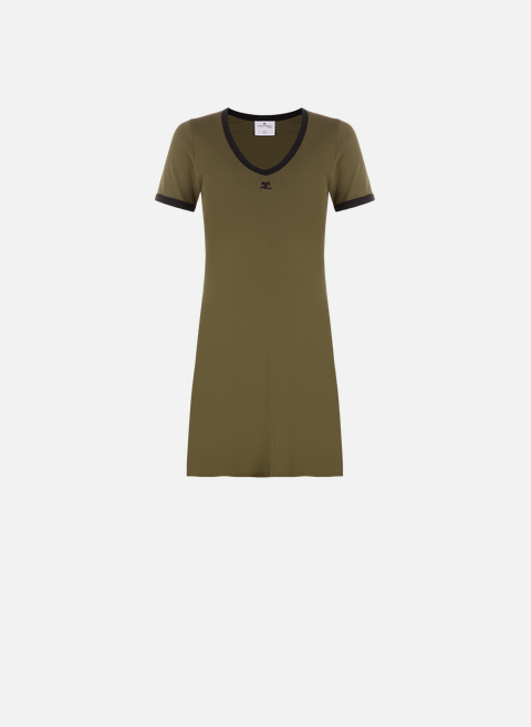 فستان قصير من القطن متعدد الألوانcourèges 