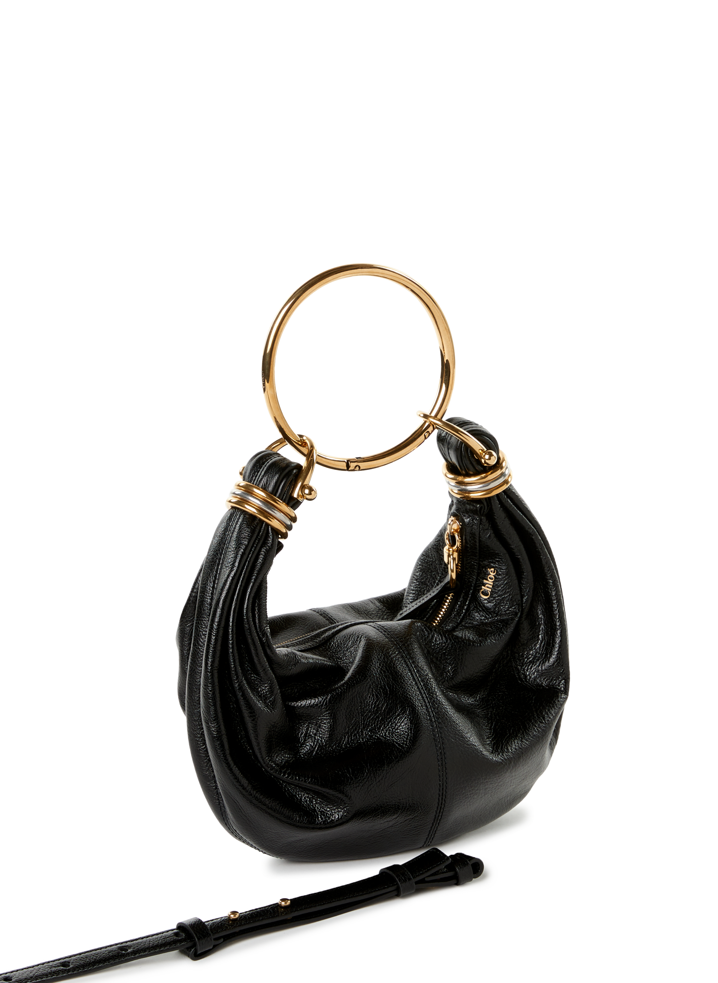 Petit sac Hobo Bracelet en cuir CHLOÉ Noir