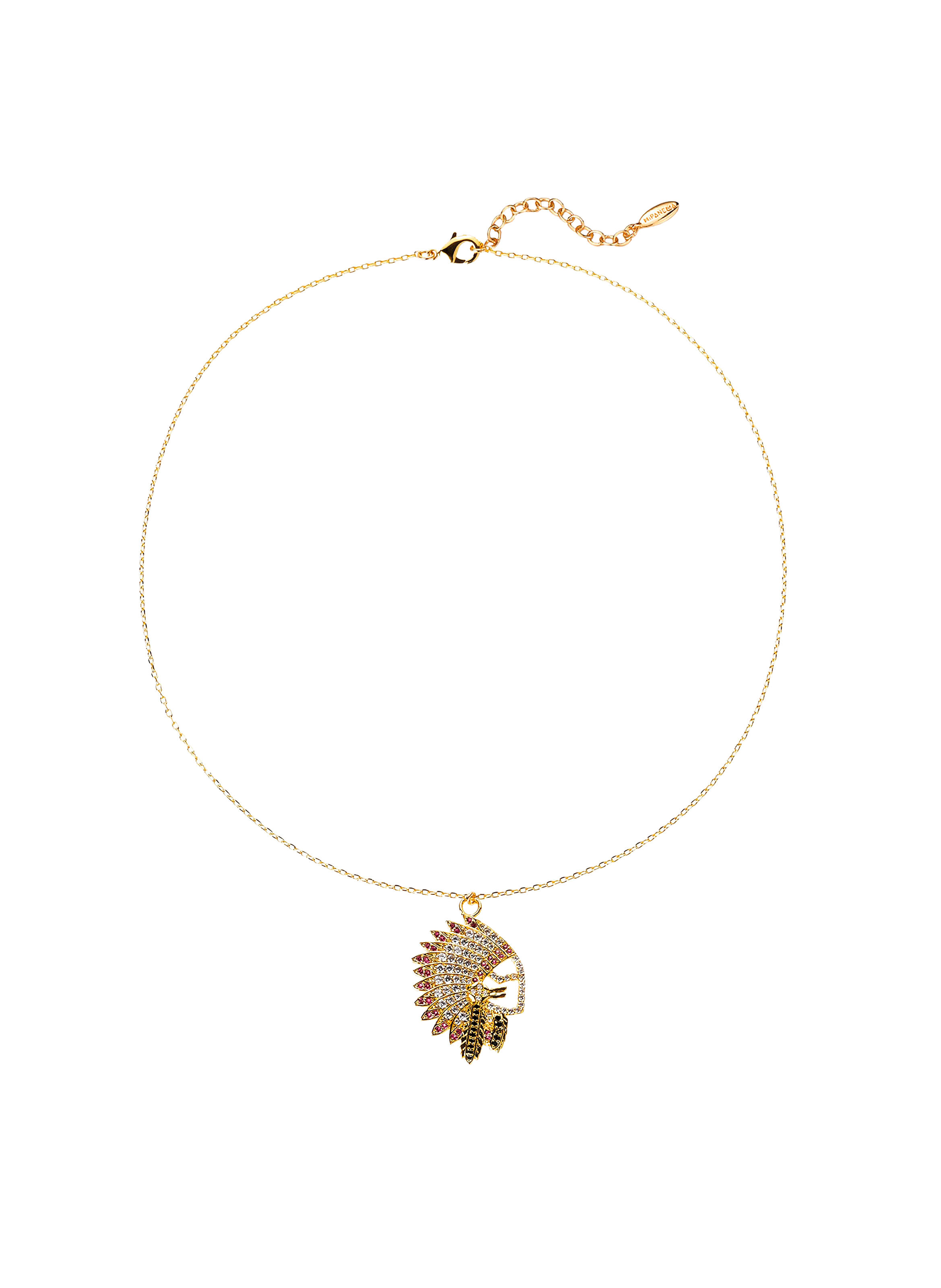 Collier chaîne avec pendentif central strass reema HIPANEMA Multicolore