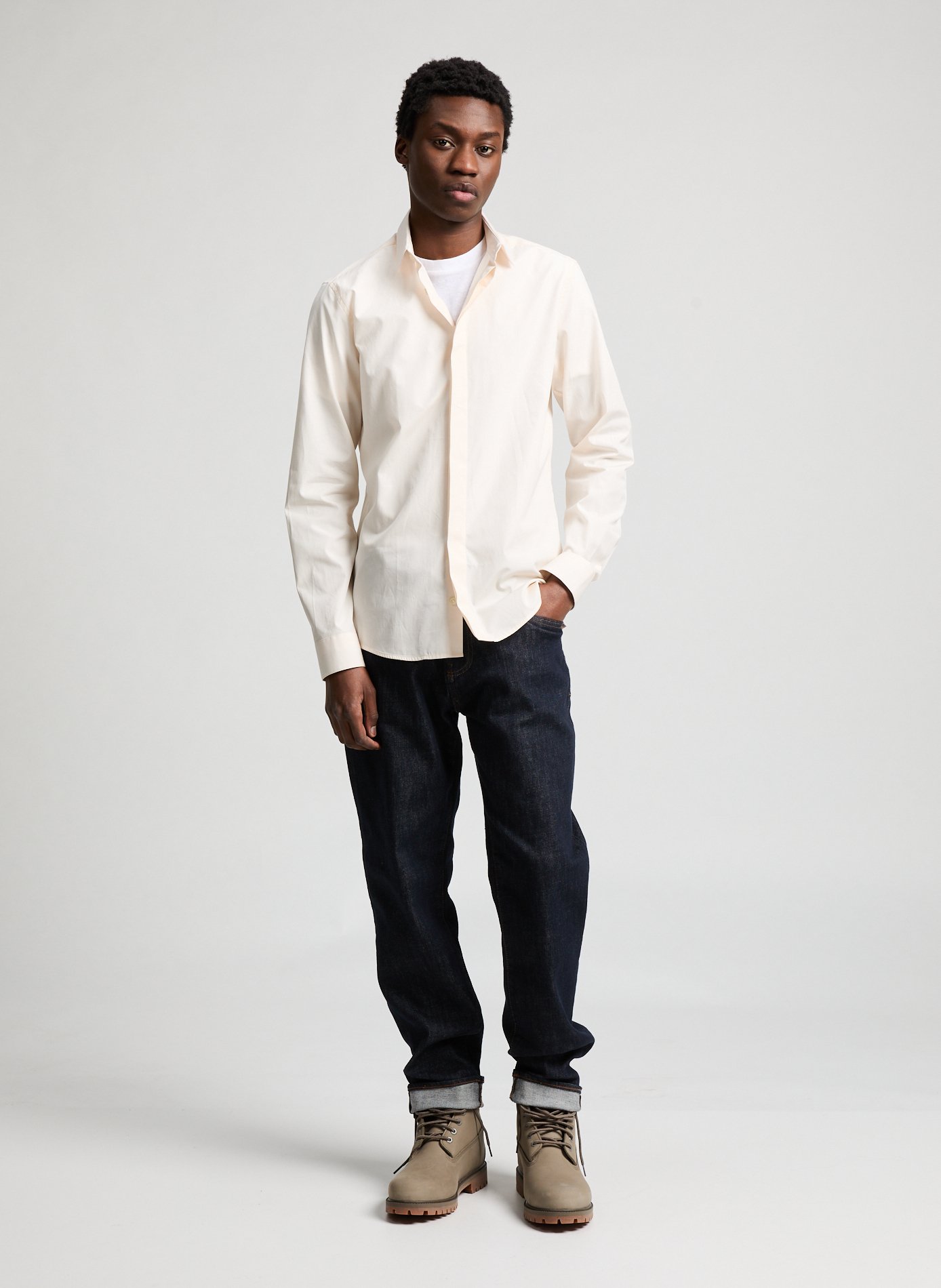 Chemise unie Krave AU PRINTEMPS PARIS Blanc